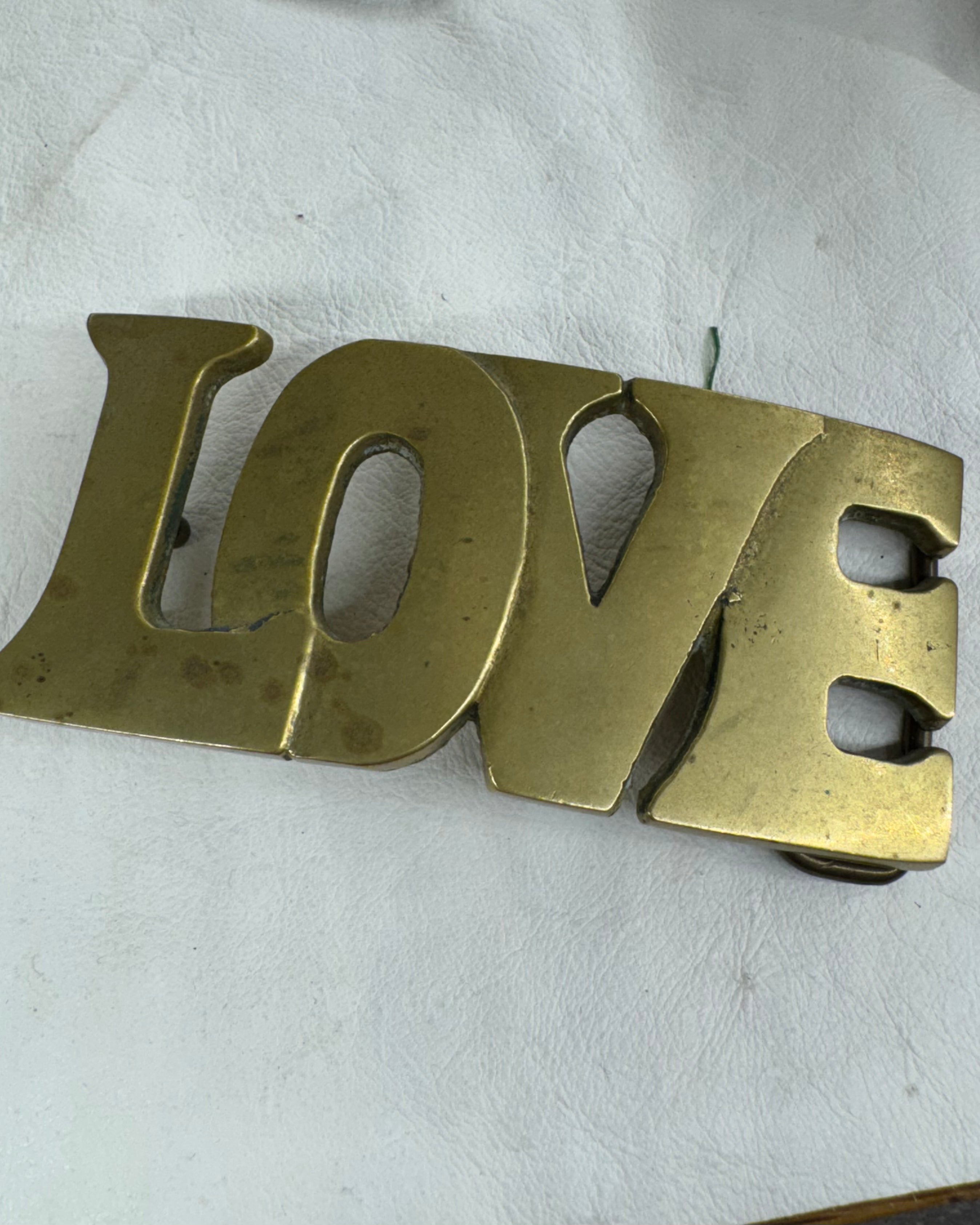 esc. Love Brass Belt Buckle