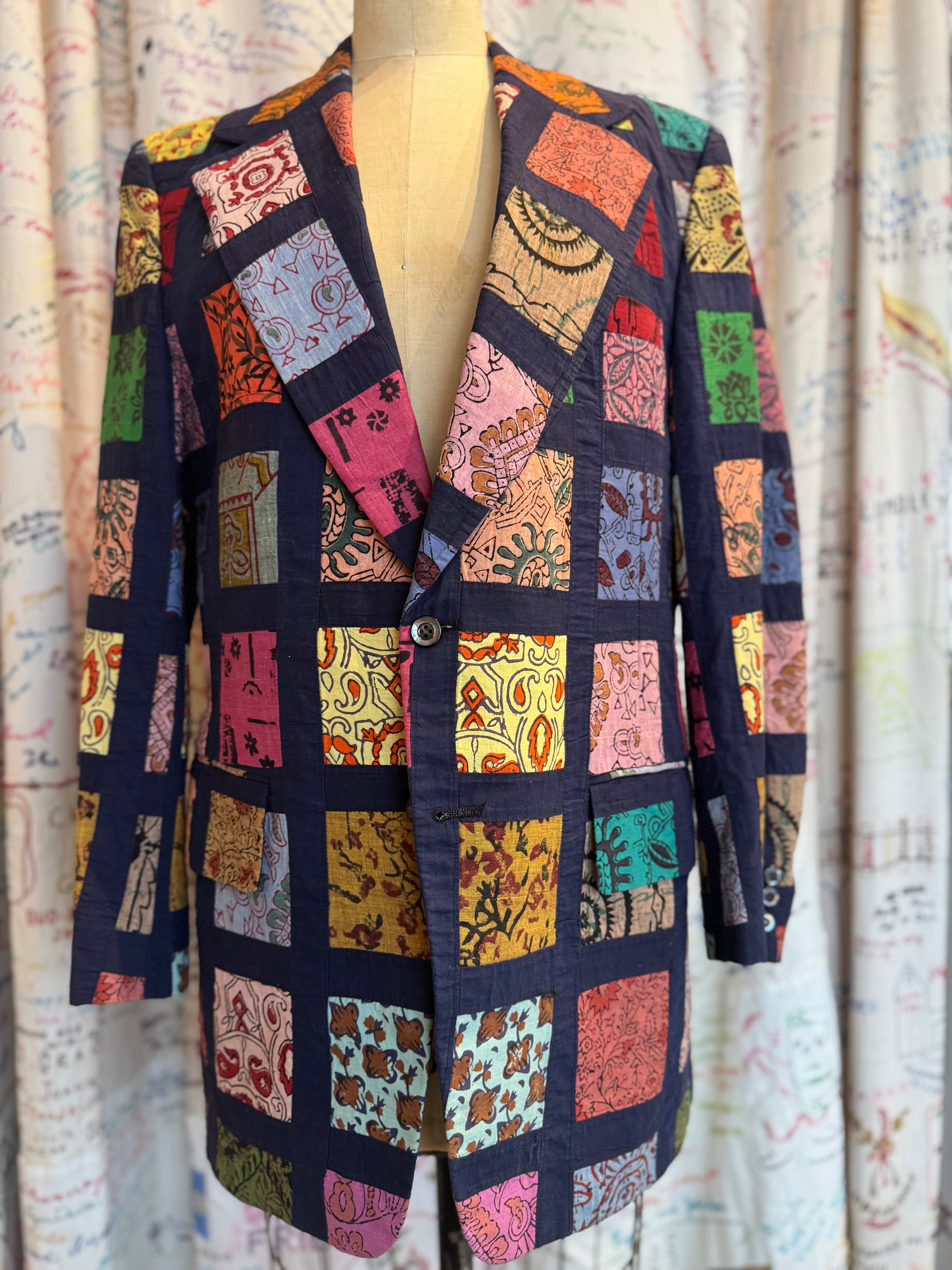 Indian Block Print Custom Madras Blazer