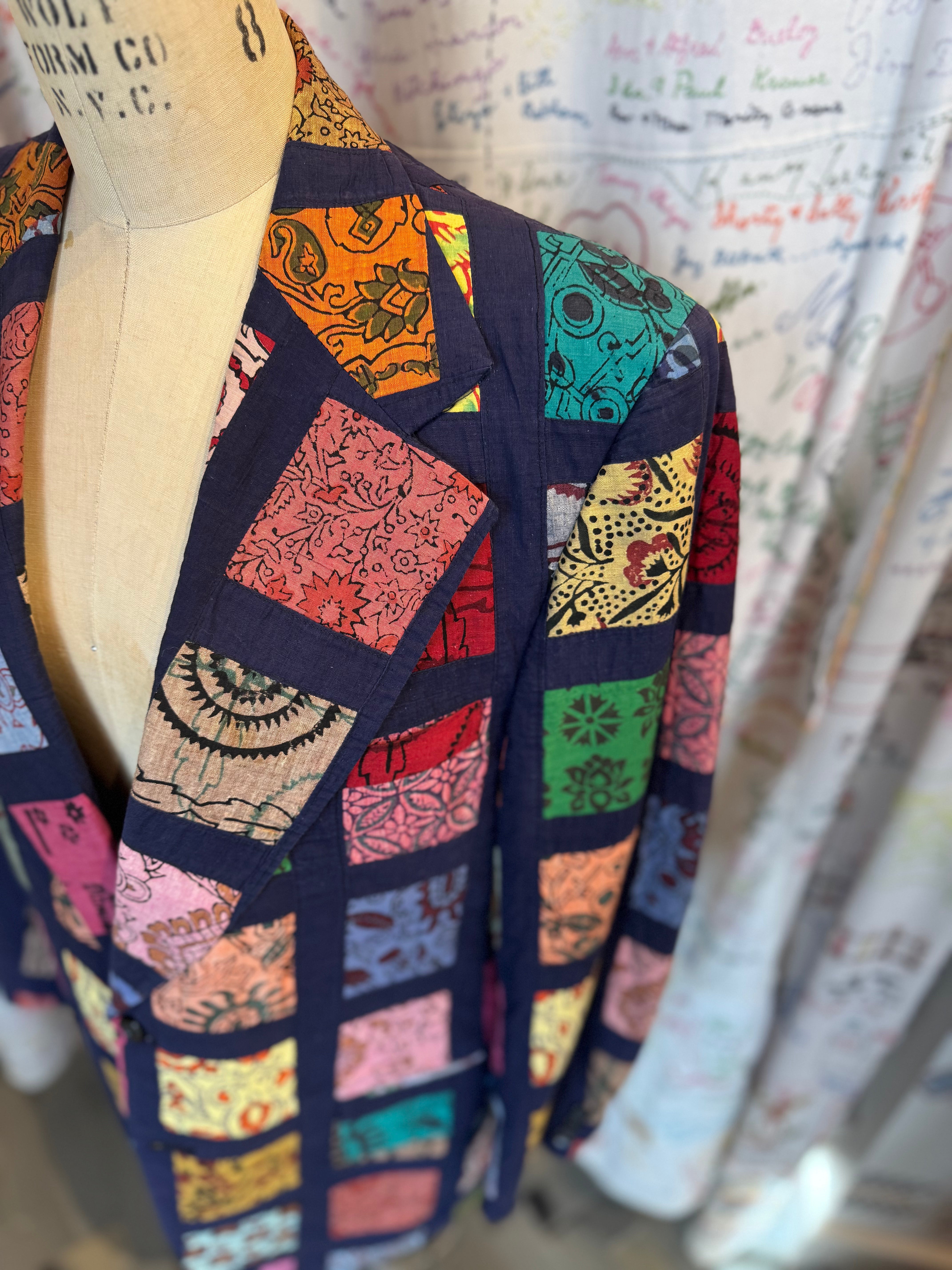 Indian Block Print Custom Madras Blazer