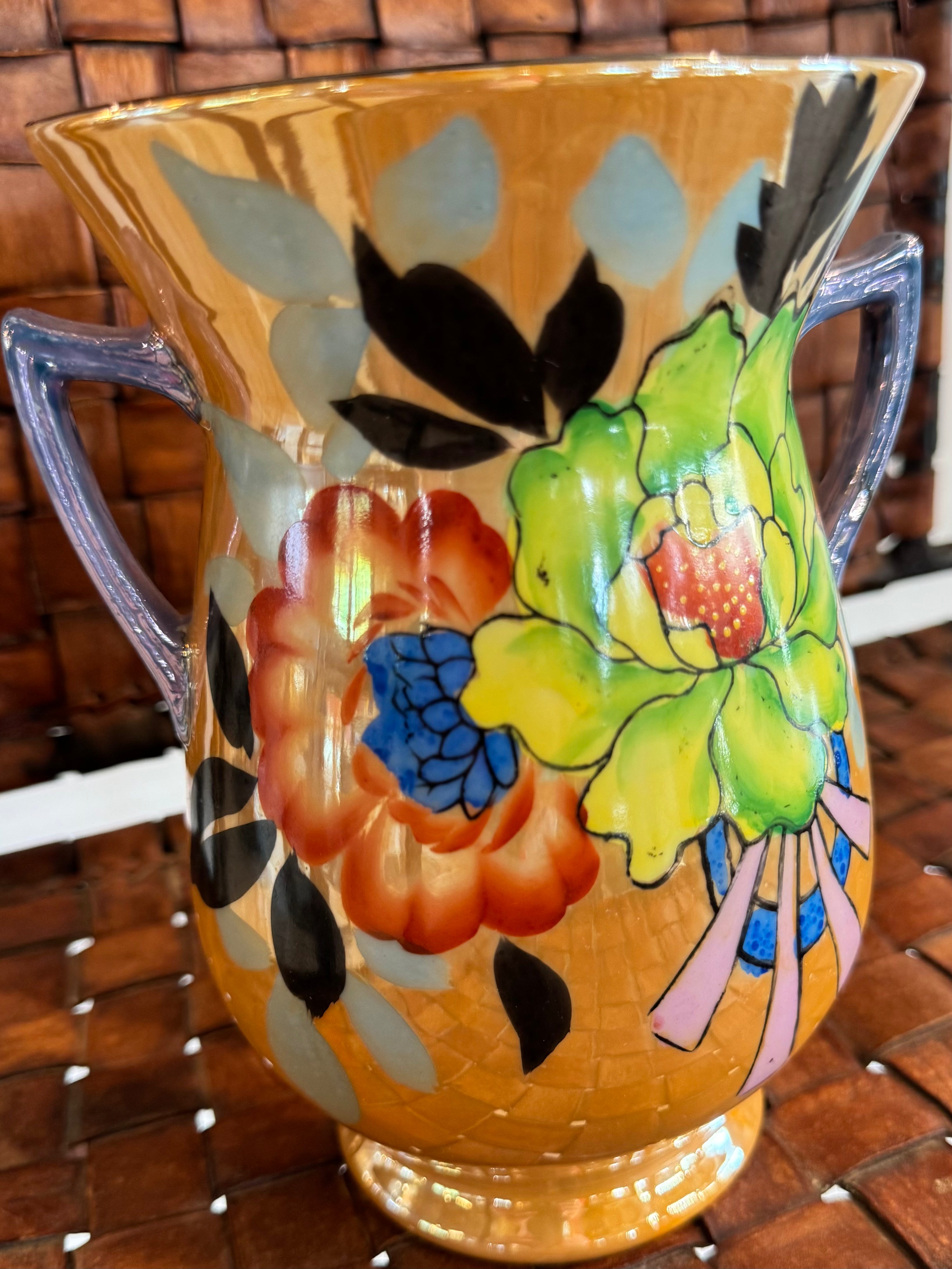 esc. Art Deco Takito Japanese Porcelain Vase