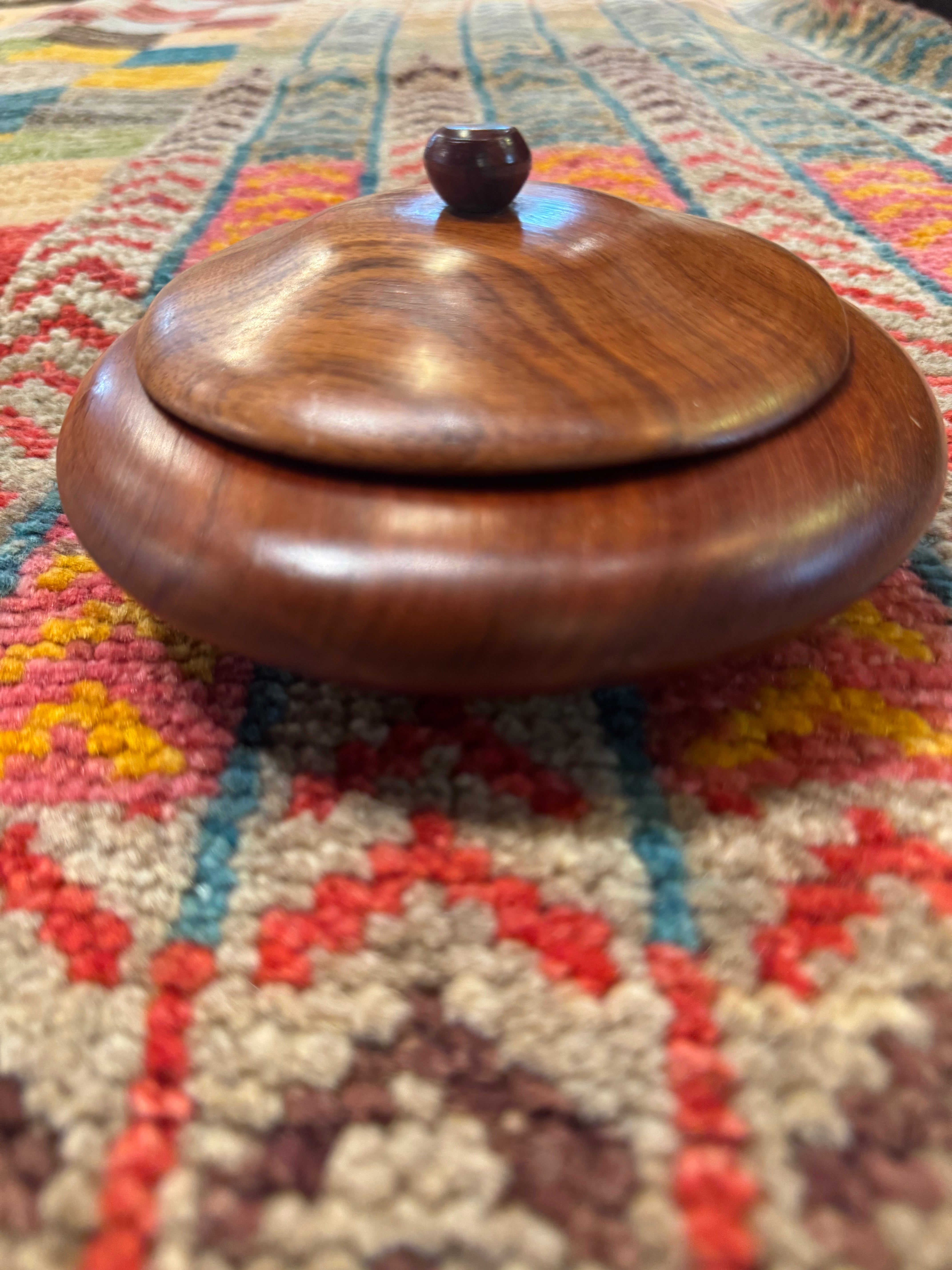 esc. MCM Teak Trinket Bowl w/Lid