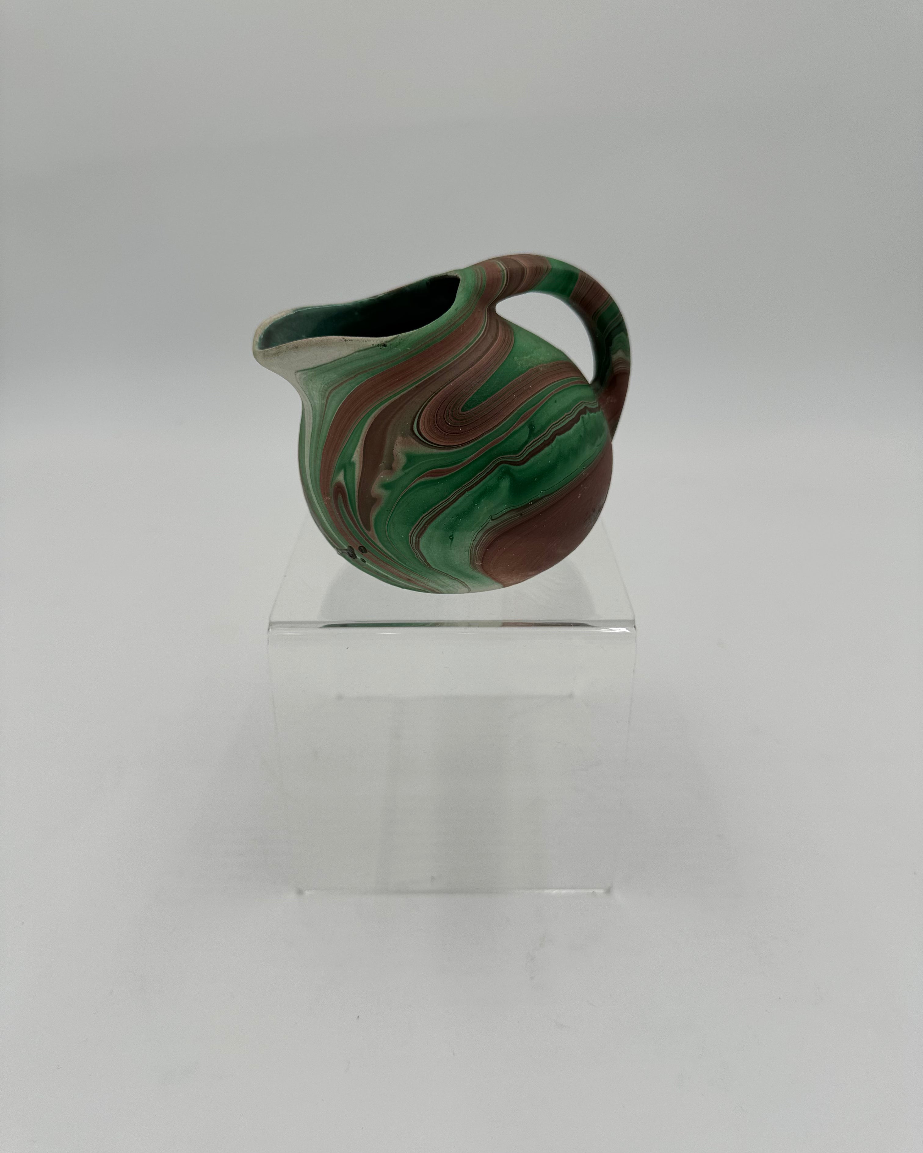 Nemadji Swirl Pottery Green & Brown