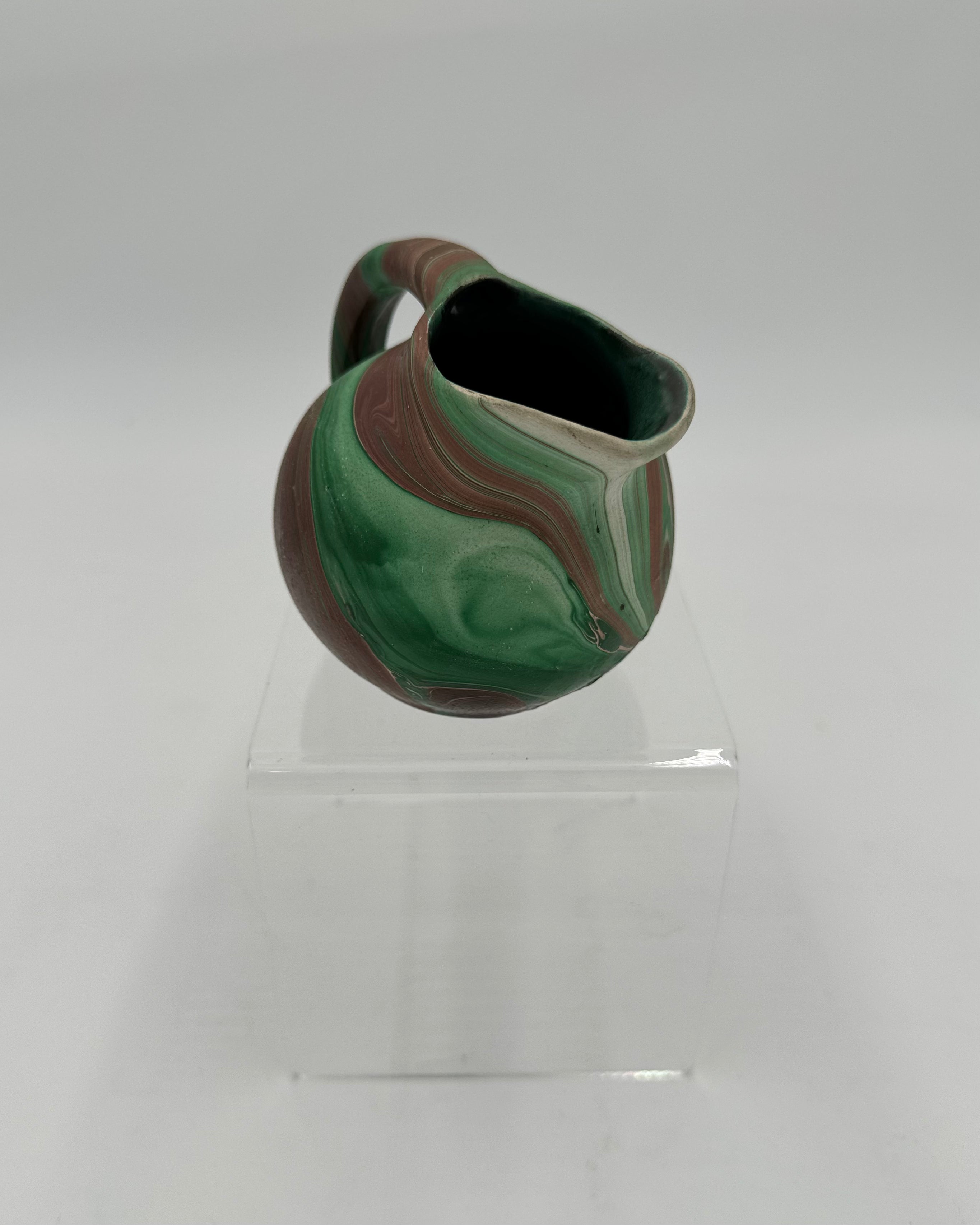 Nemadji Swirl Pottery Green & Brown