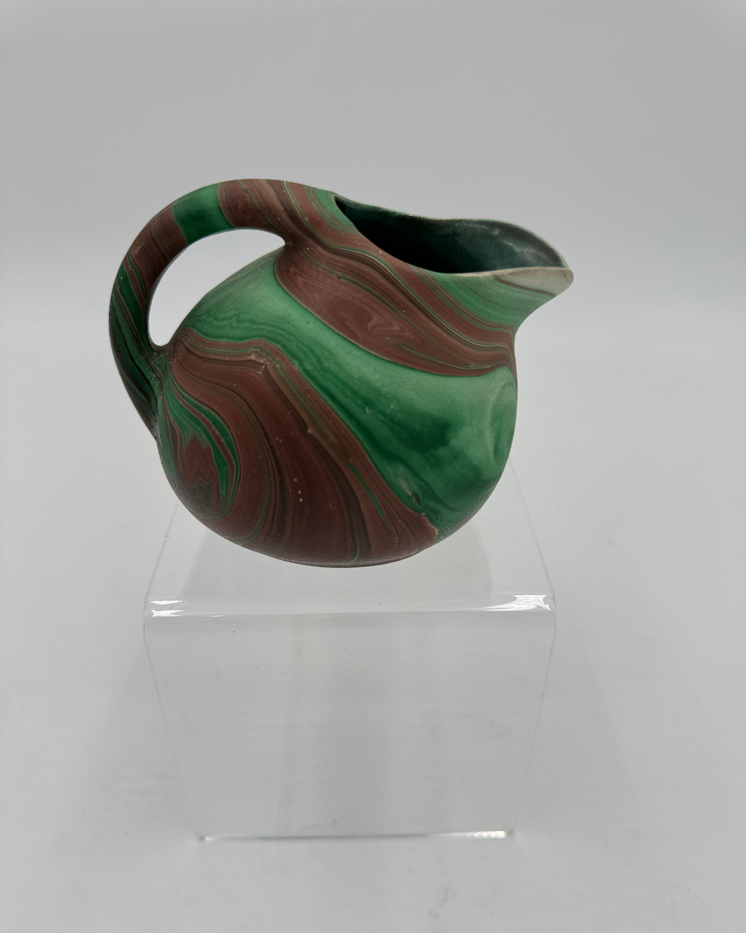 Nemadji Swirl Pottery Green & Brown