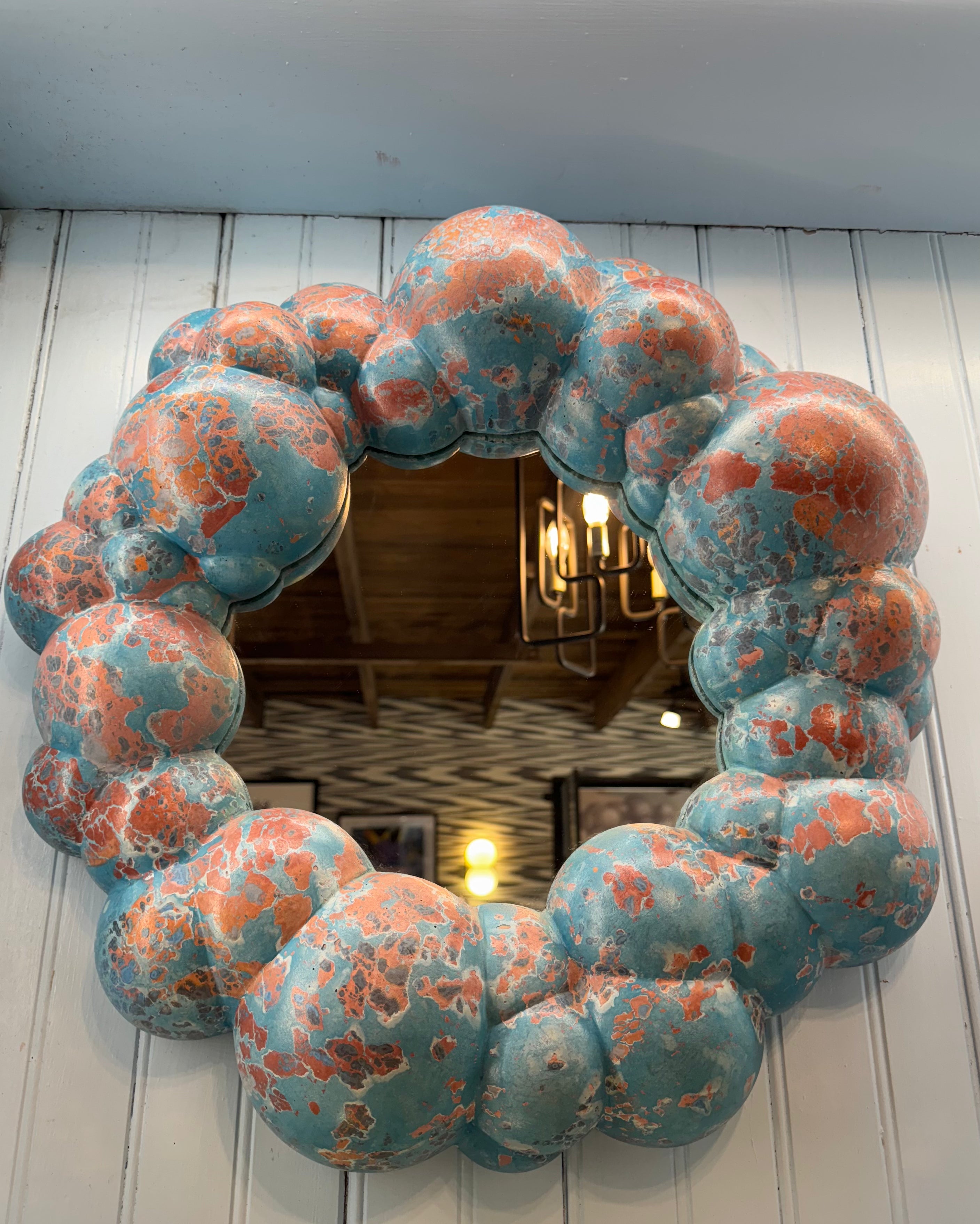 Concrete Cat Bubble Mirror