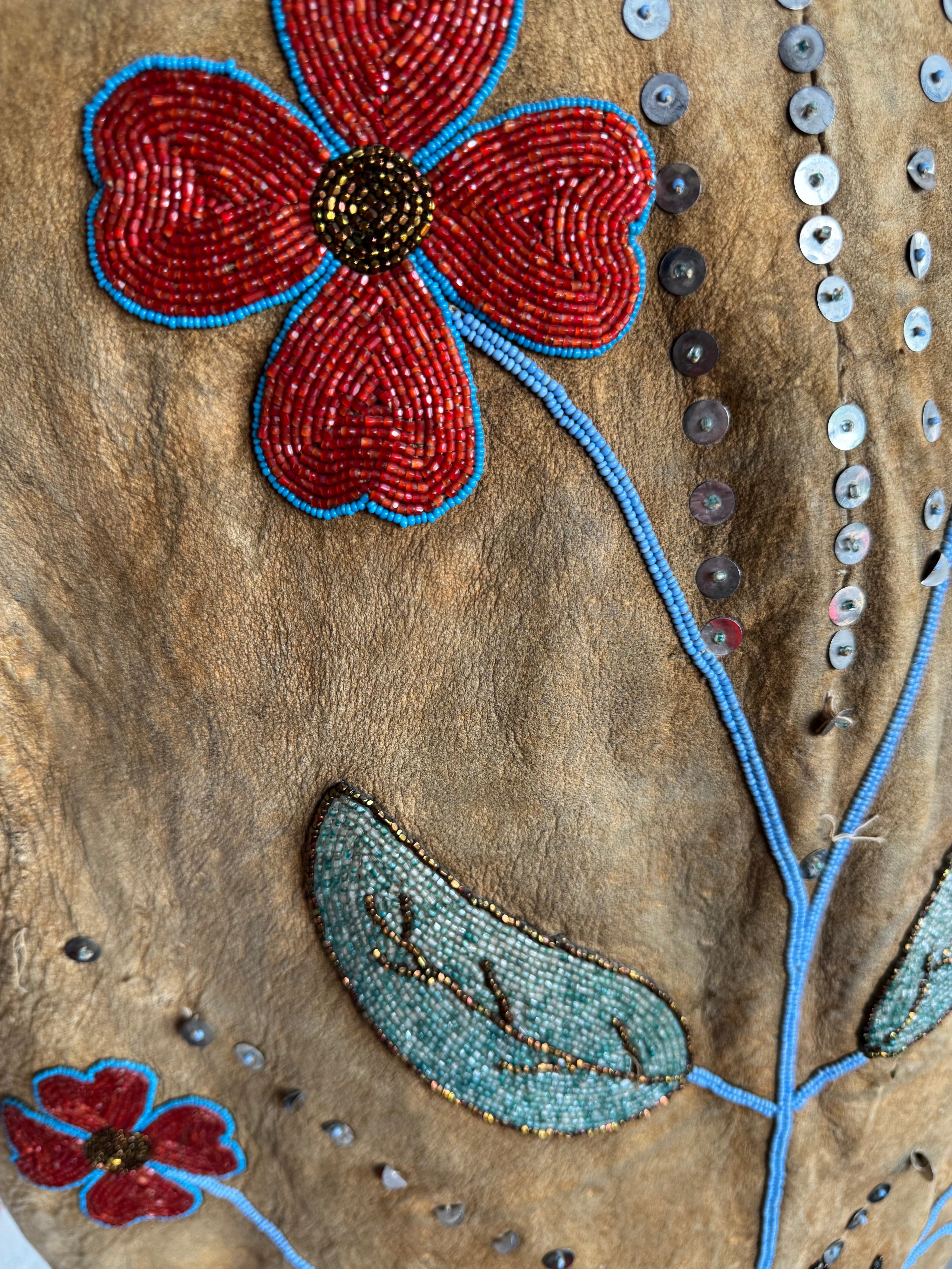 esc. Native American Buckskin & Glass Bead Vest