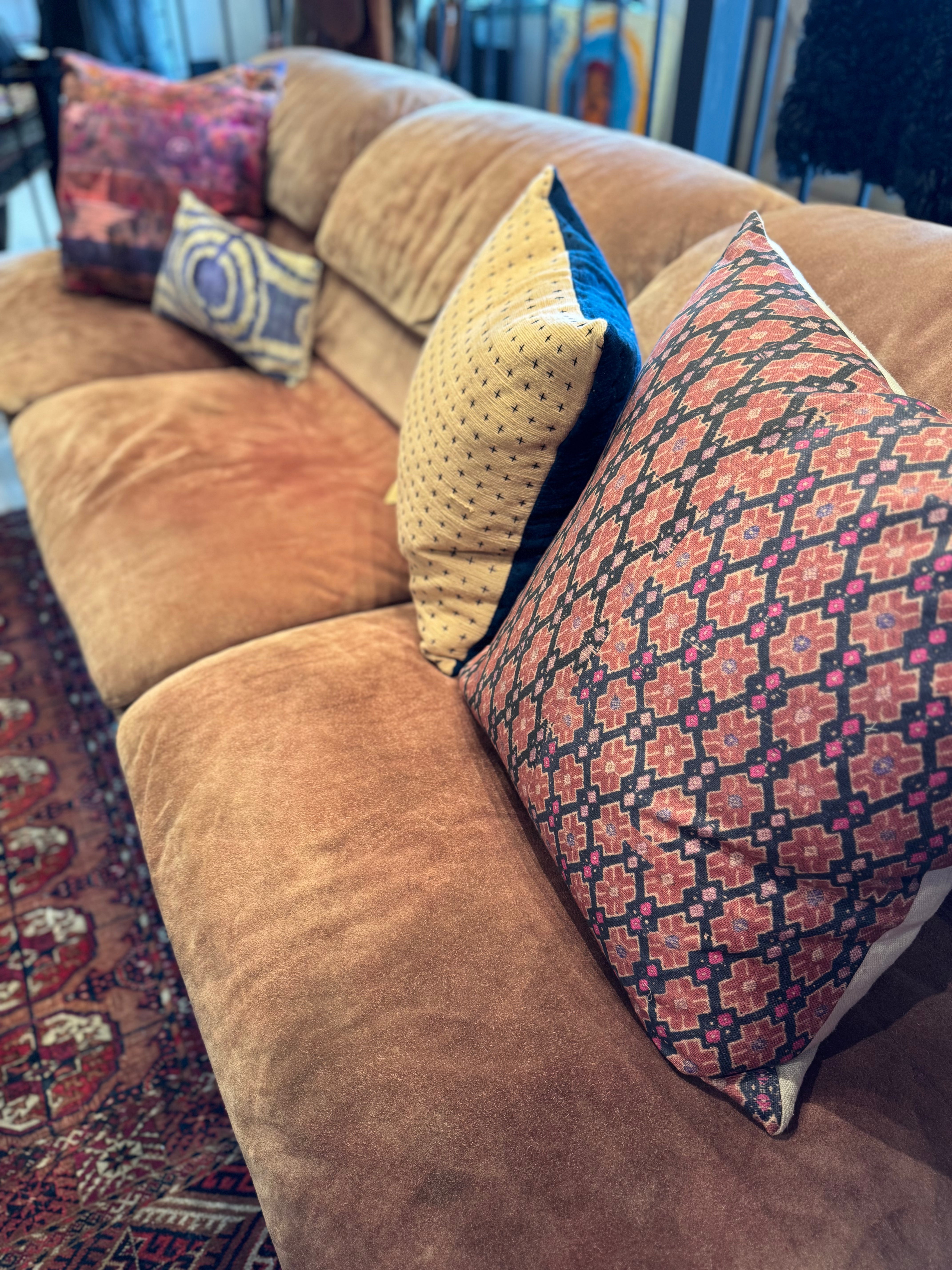Giovanni Offredi 'Wave' Leather Sofa by Saporiti Italia