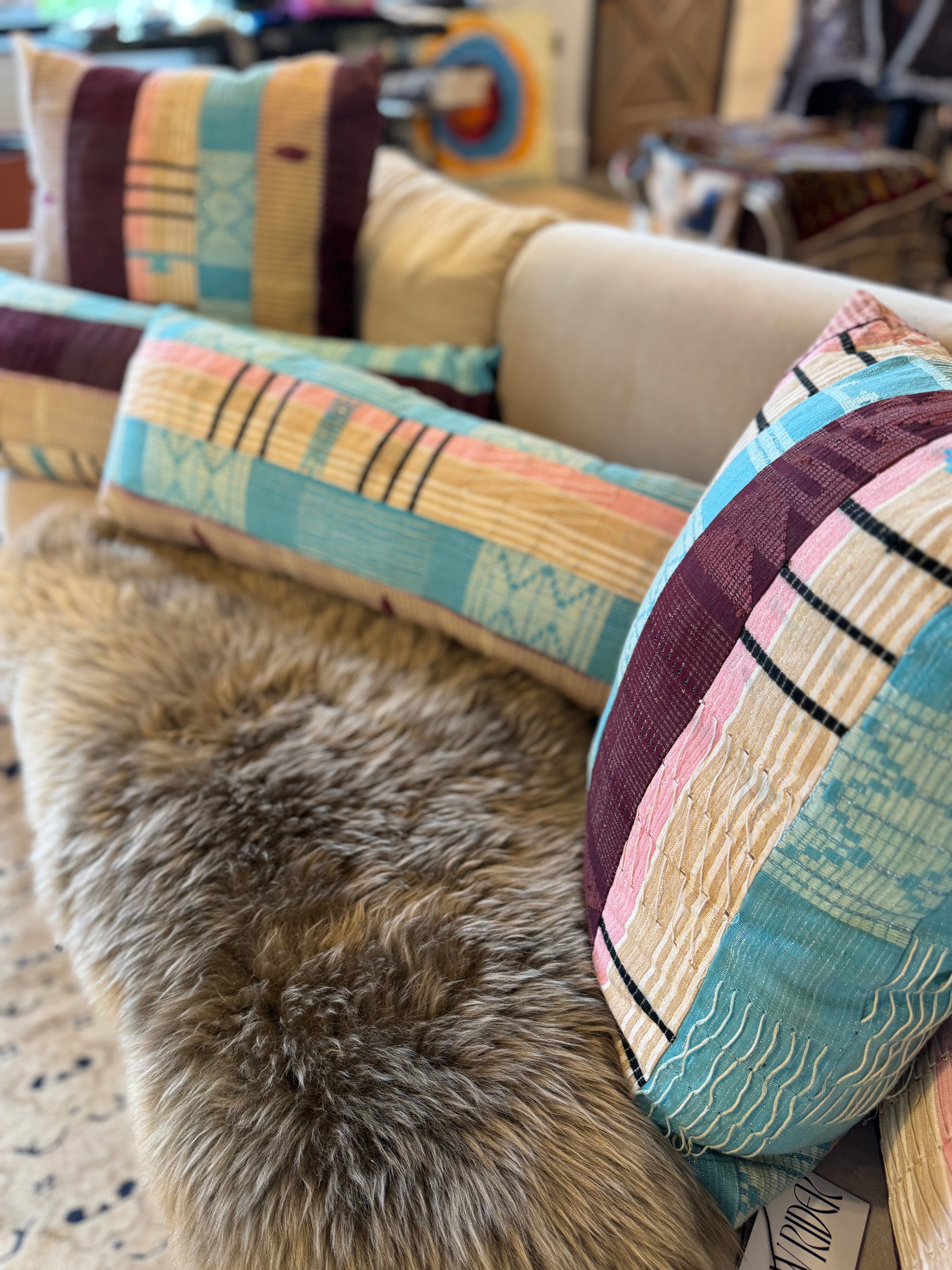 esc. kente cloth pillow 19x19
