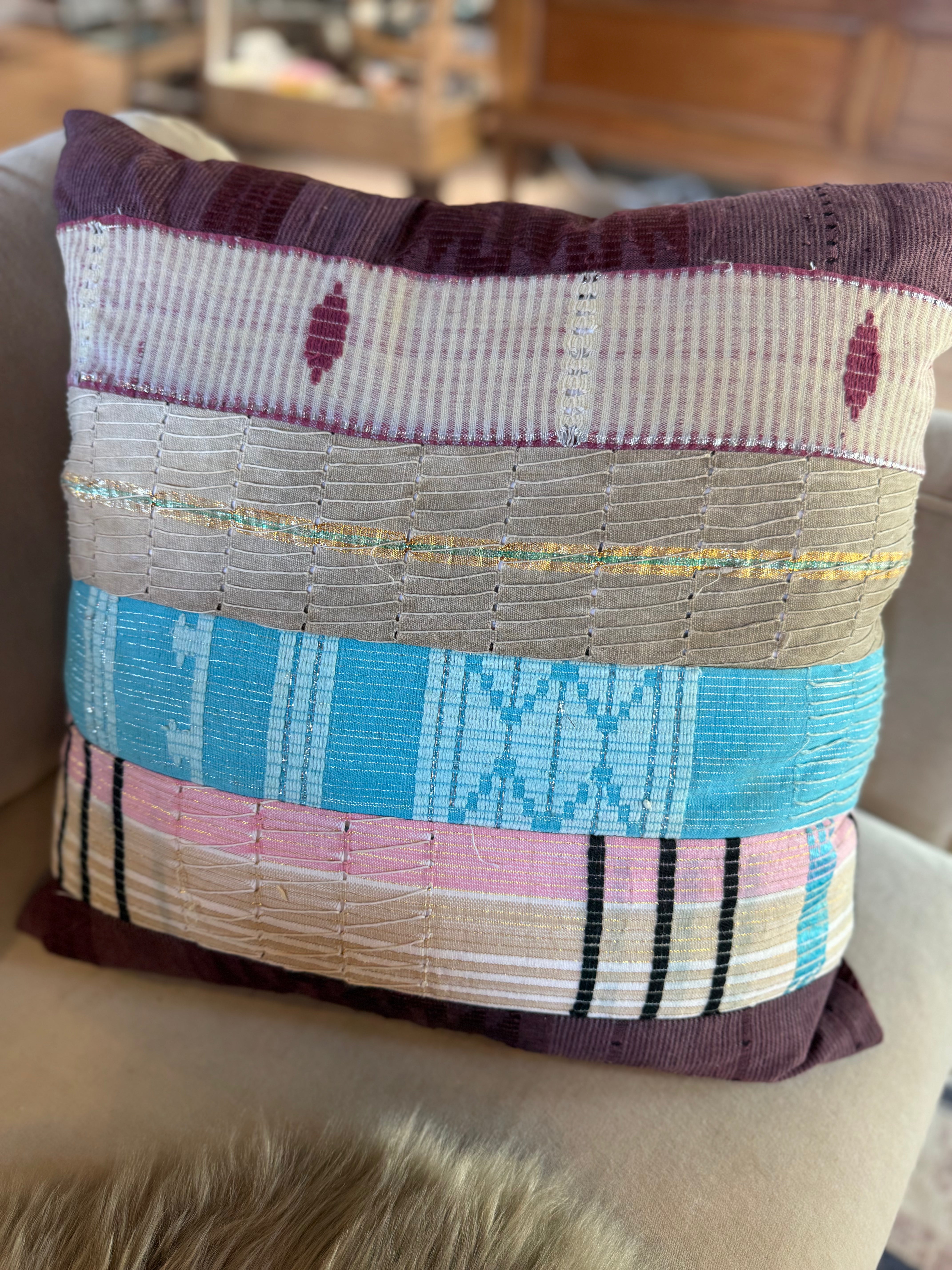 esc. kente cloth pillow 19x19