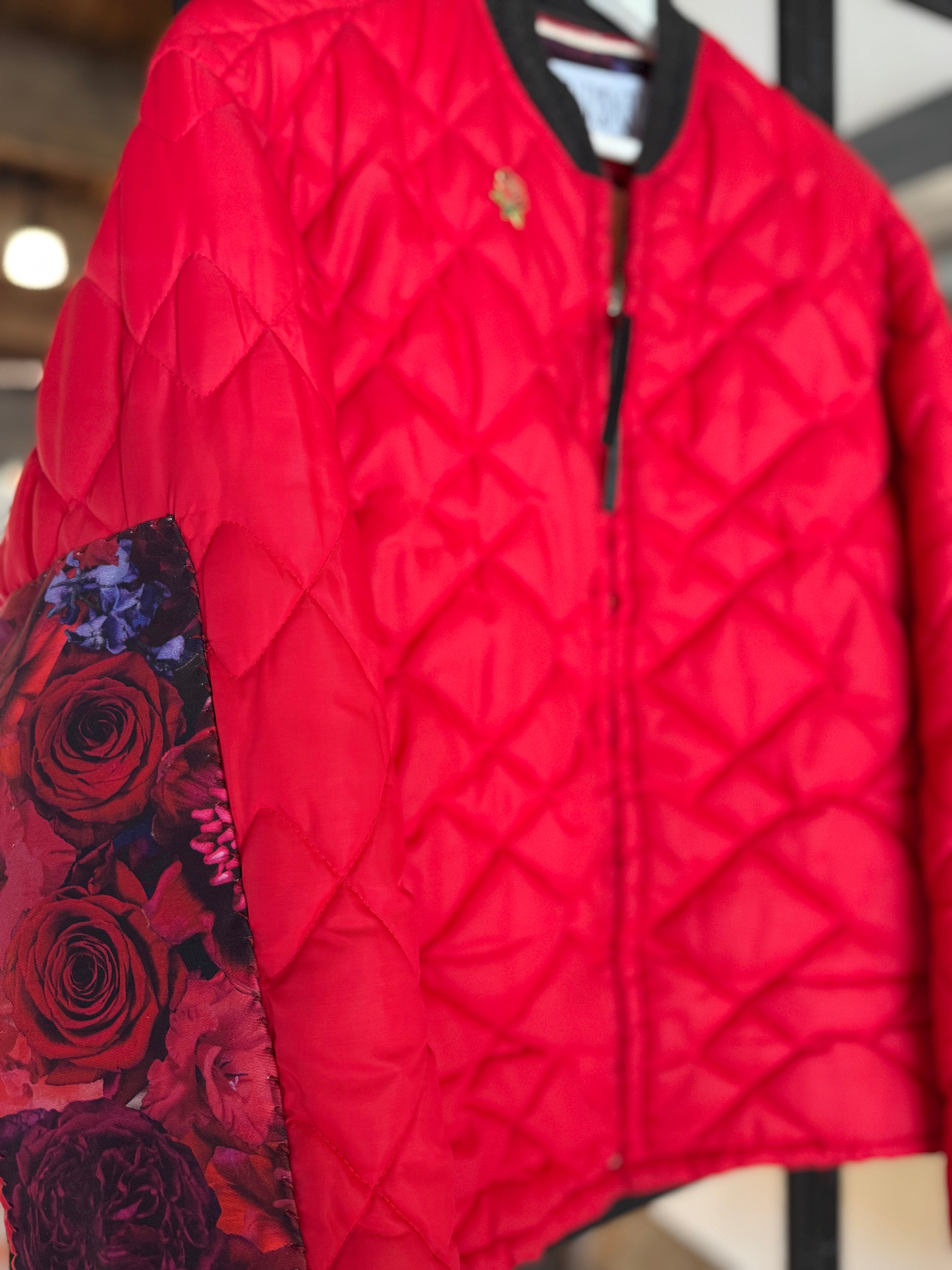 Red Rose Quilted Liner Customized by Low Rider