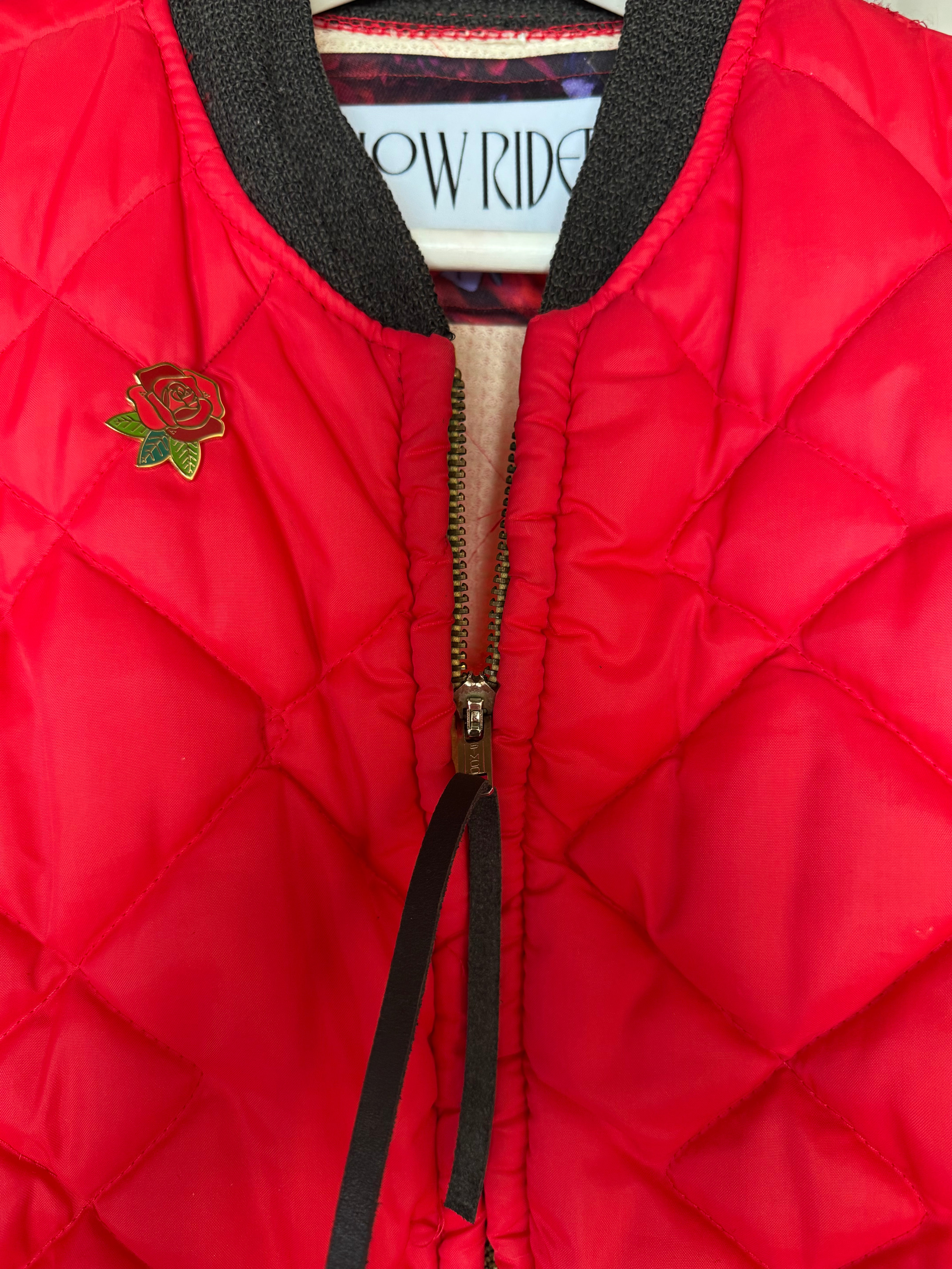 Red Rose Quilted Liner Customized by Low Rider