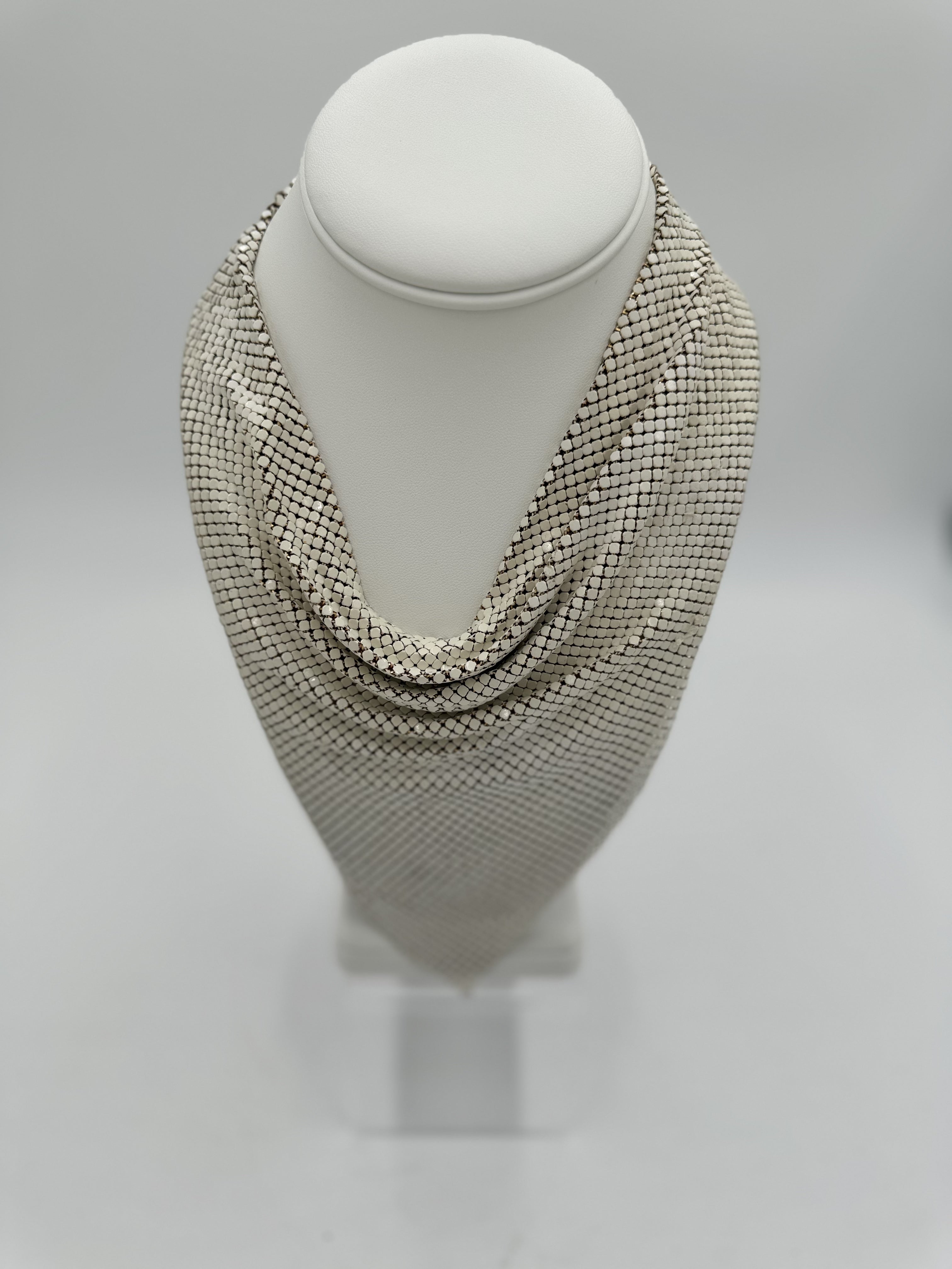 Whiting & Davis White & Gold Bid Necklace