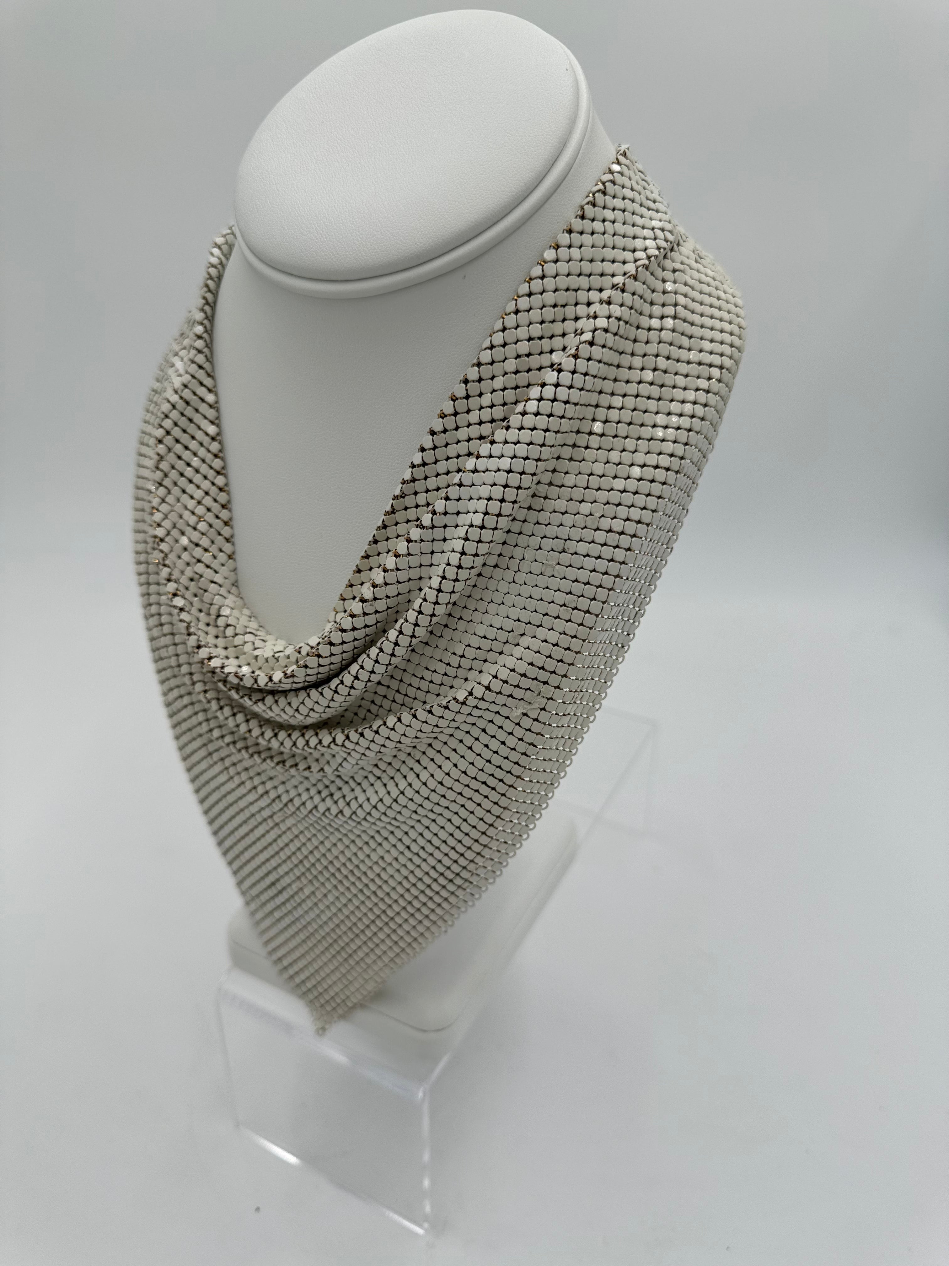 Whiting & Davis White & Gold Bid Necklace