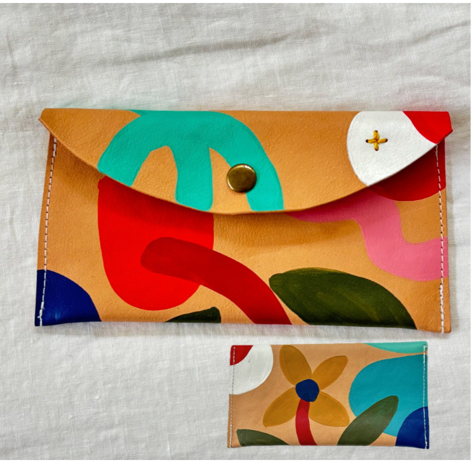 by elke Hand Painted Long Wallet