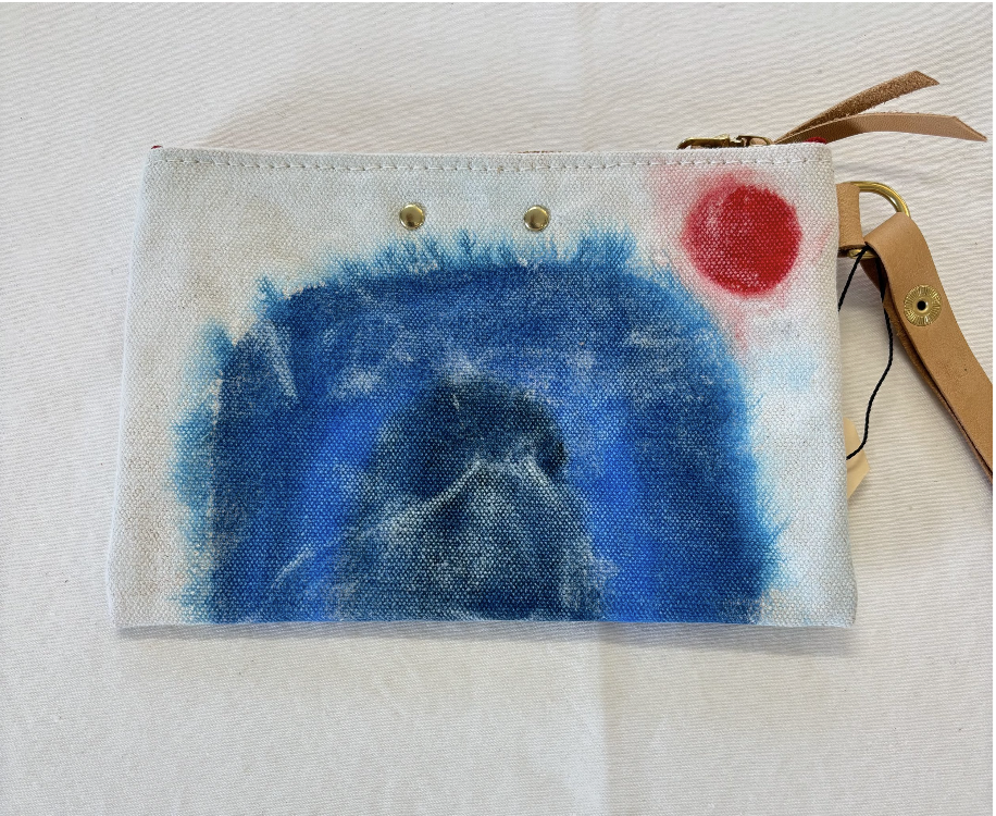 by elke Handpainted Canvas Clutch