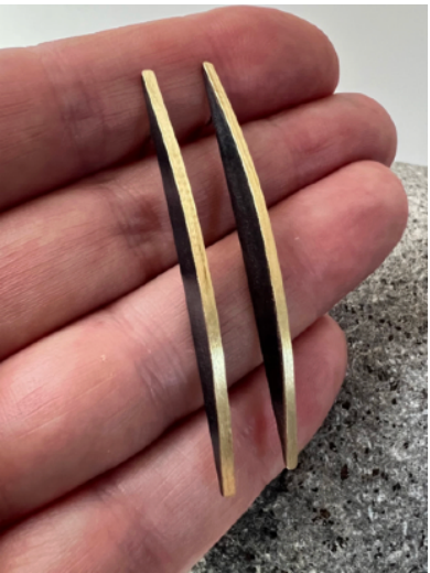 Atlanta 18K + Sterling Silver Earrings by Jennifer Letter Design