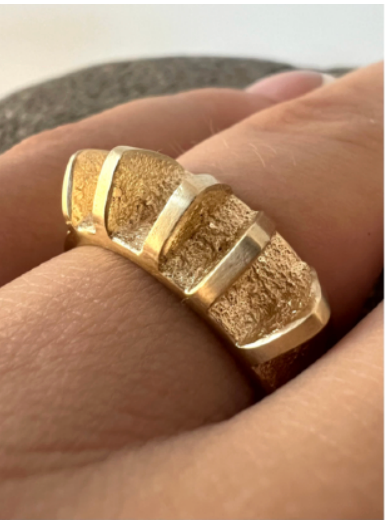 Penthesilea Wide 14K Gold Ring by Jennifer Letter Design