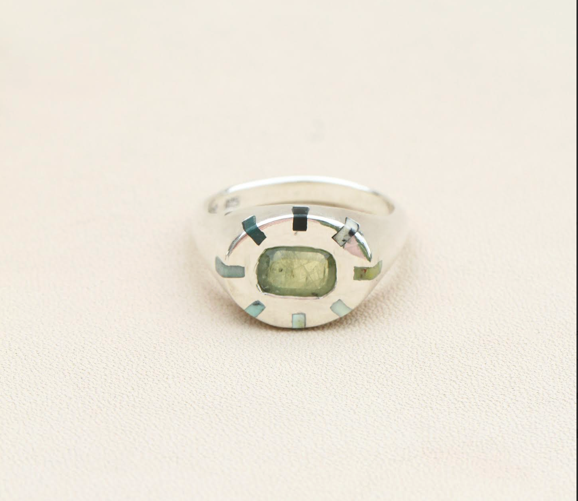 Silver Wheel Signet #1 by Avery Lee Design