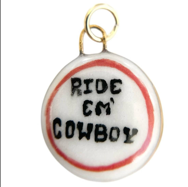Hand Painted + Porcelain Charms 22K Gold Luster