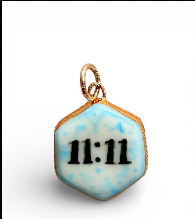 Hand Painted + Porcelain Charms 22K Gold Luster