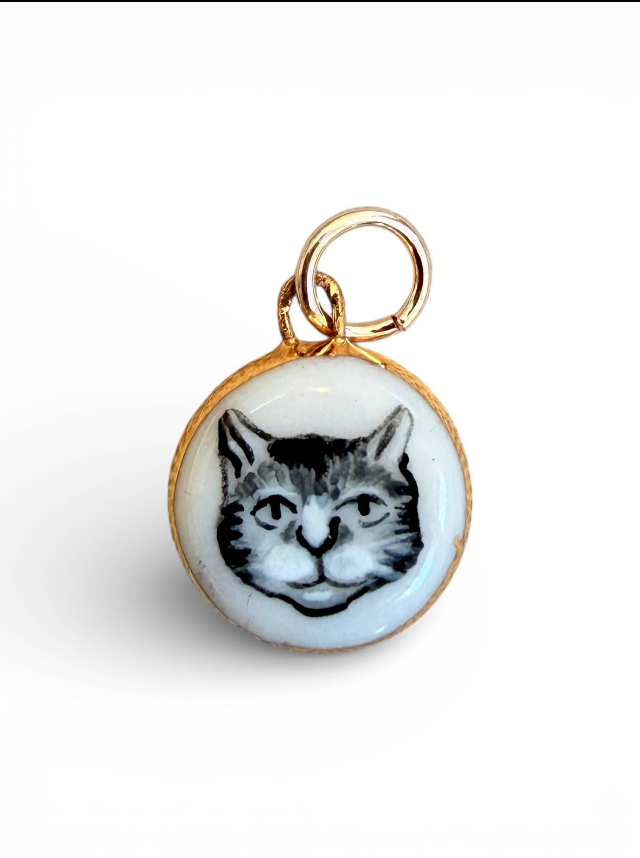 Hand Painted + Porcelain Charms 22K Gold Luster