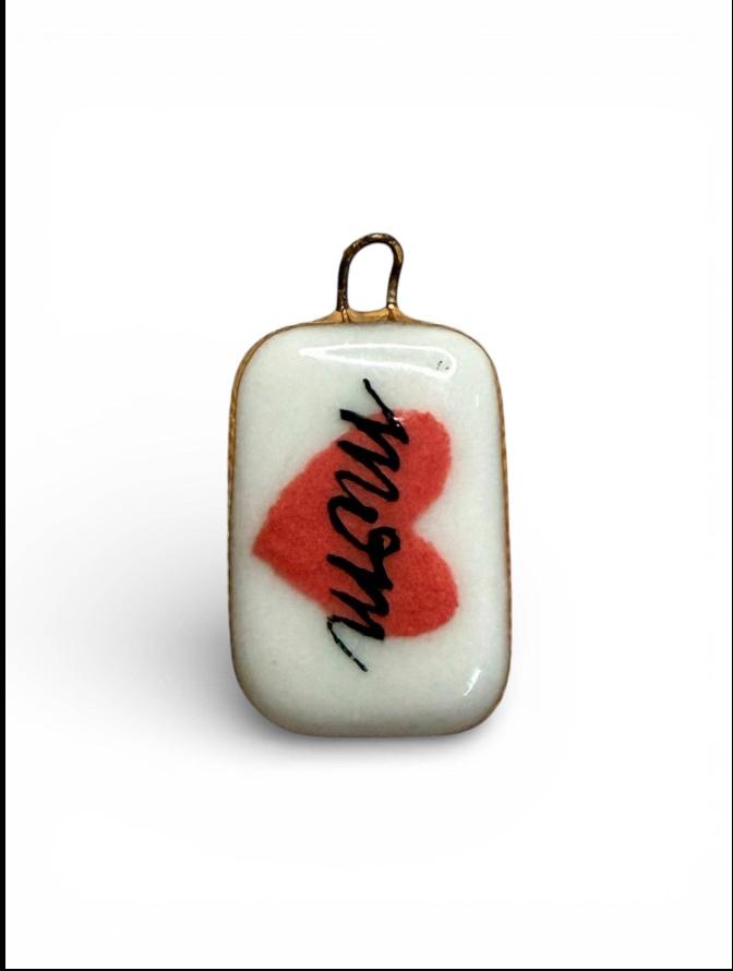 Hand Painted + Porcelain Charms 22K Gold Luster