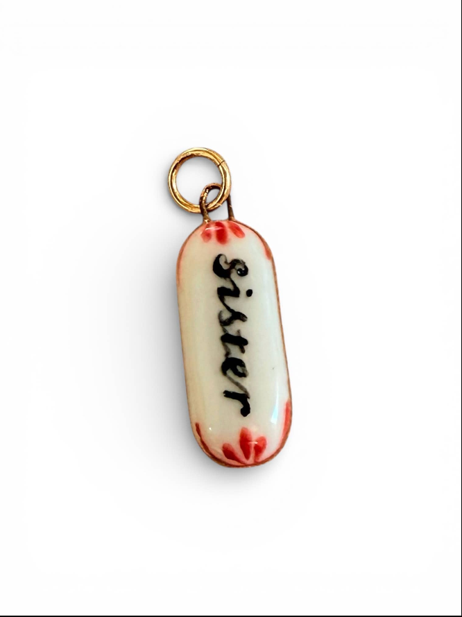 Hand Painted + Porcelain Charms 22K Gold Luster