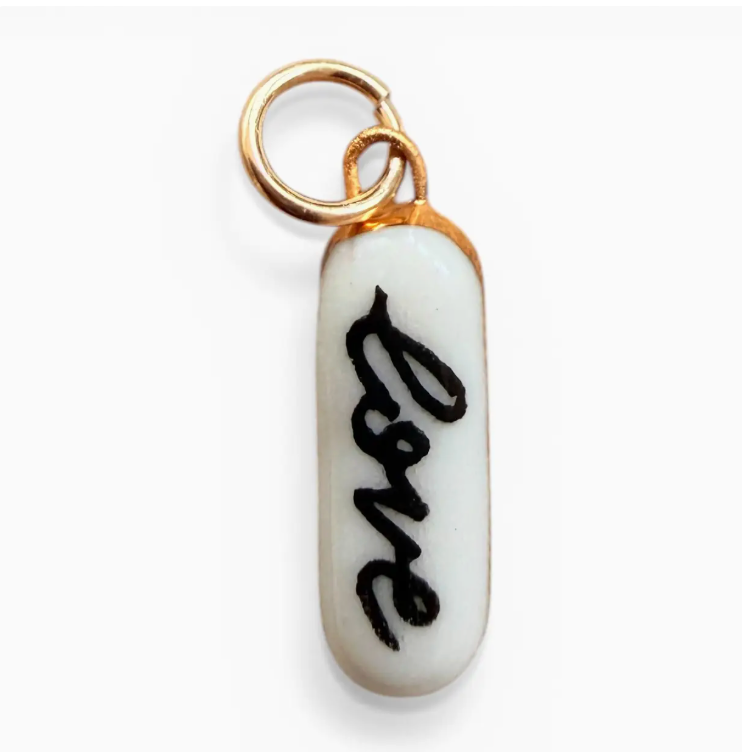 Hand Painted + Porcelain Charms 22K Gold Luster