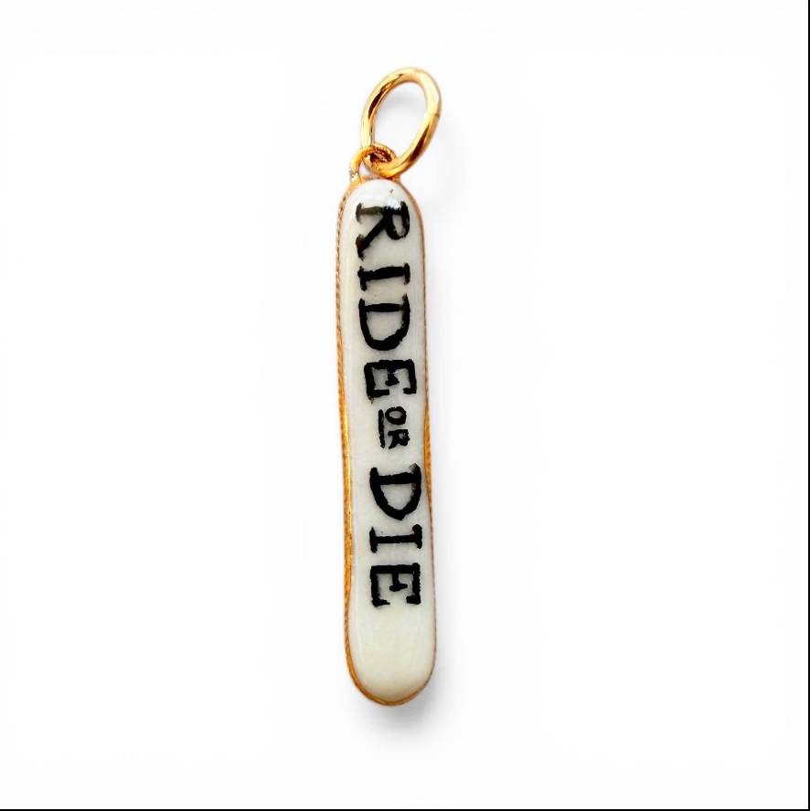 Hand Painted + Porcelain Charms 22K Gold Luster