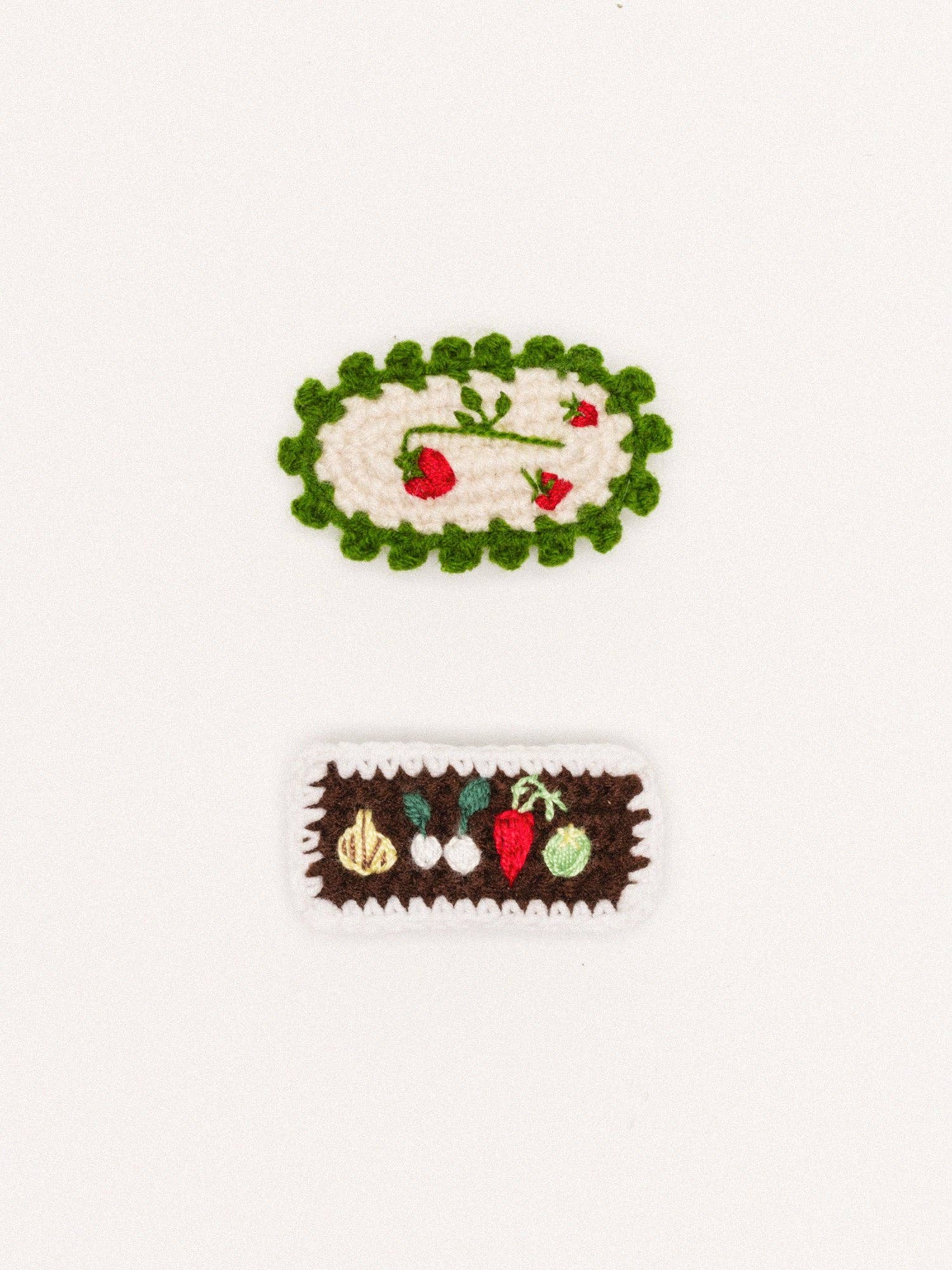Strawberry Fields Crochet Hair Clips by Hansel from Basel