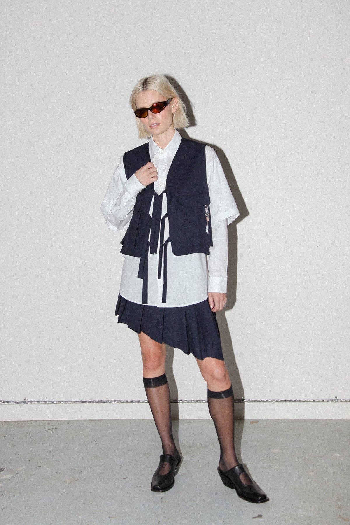 Wool Gabardine Field Vest