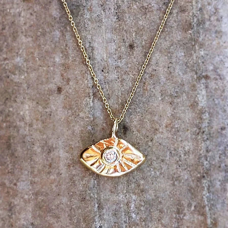 All Seeing Diamond Necklace by Moonspun