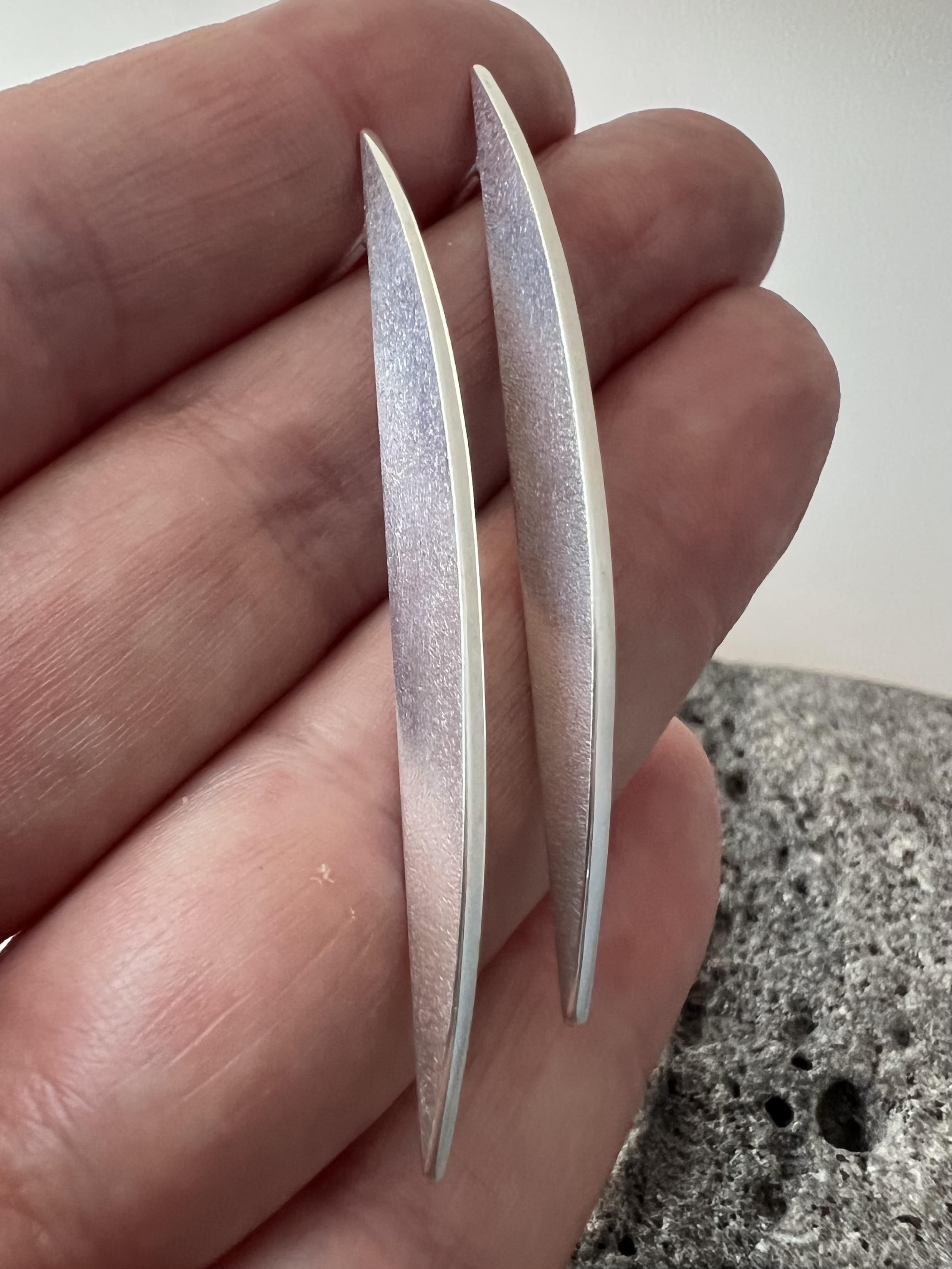 Atalanta Sterling Silver Earrings by Jennifer Letter Design