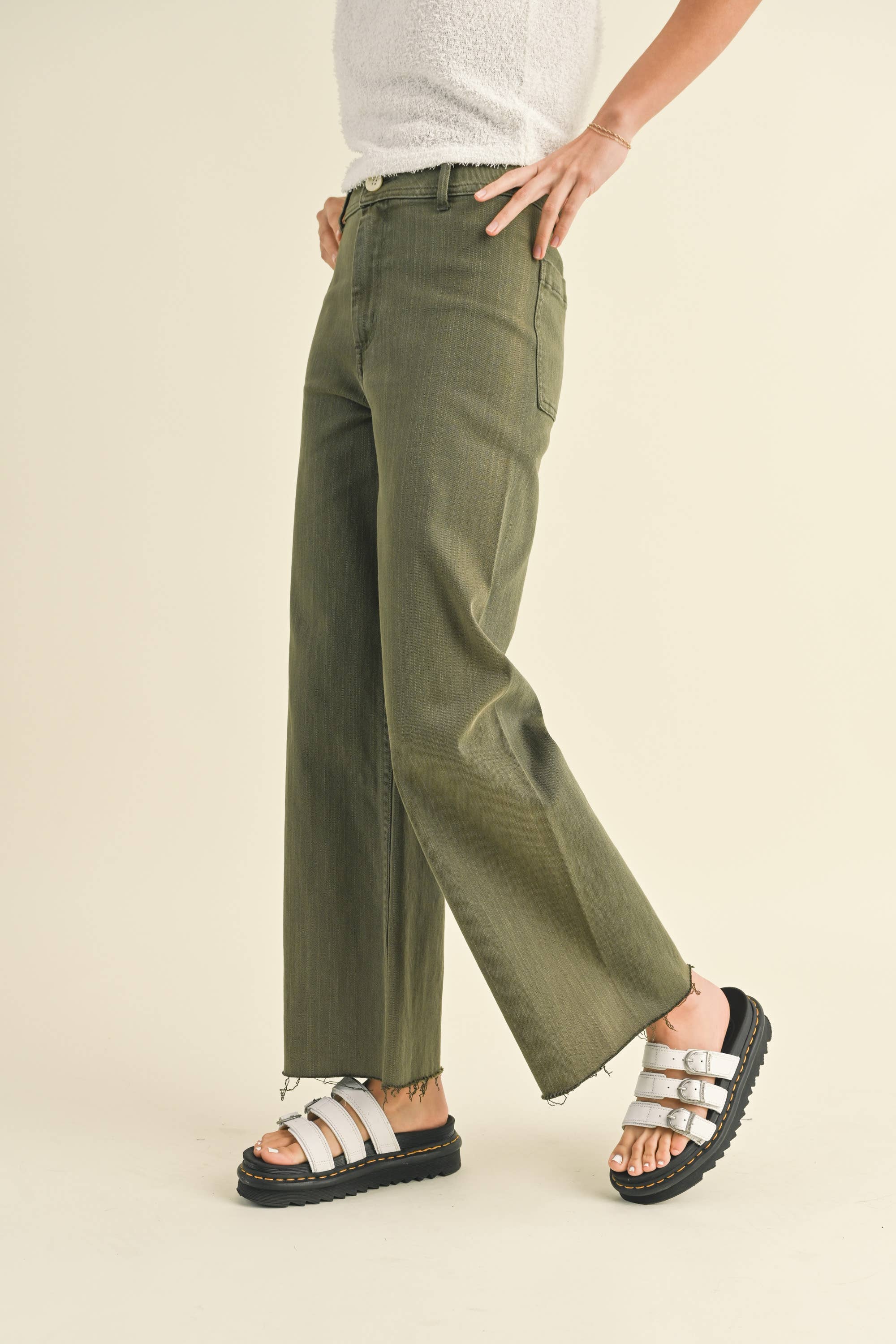 Straight Wide Leg Pants