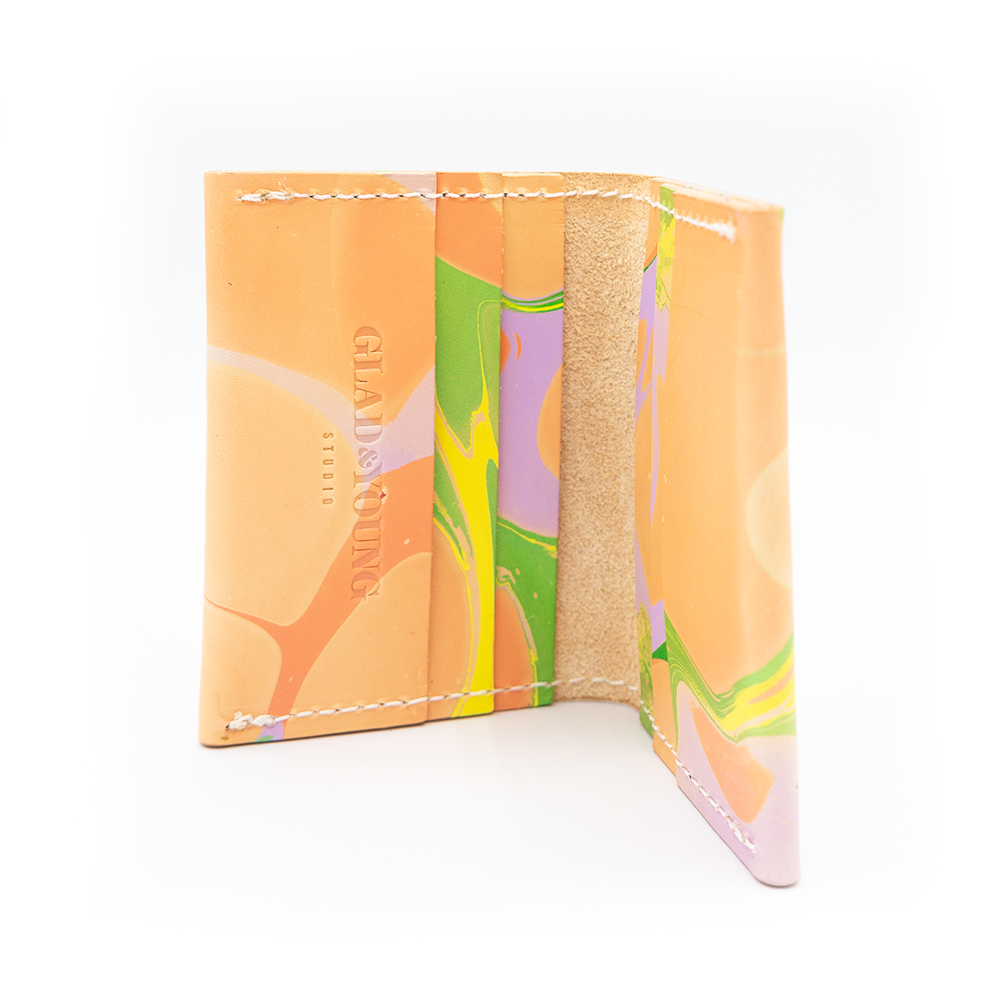 Marbled Leather Wallet