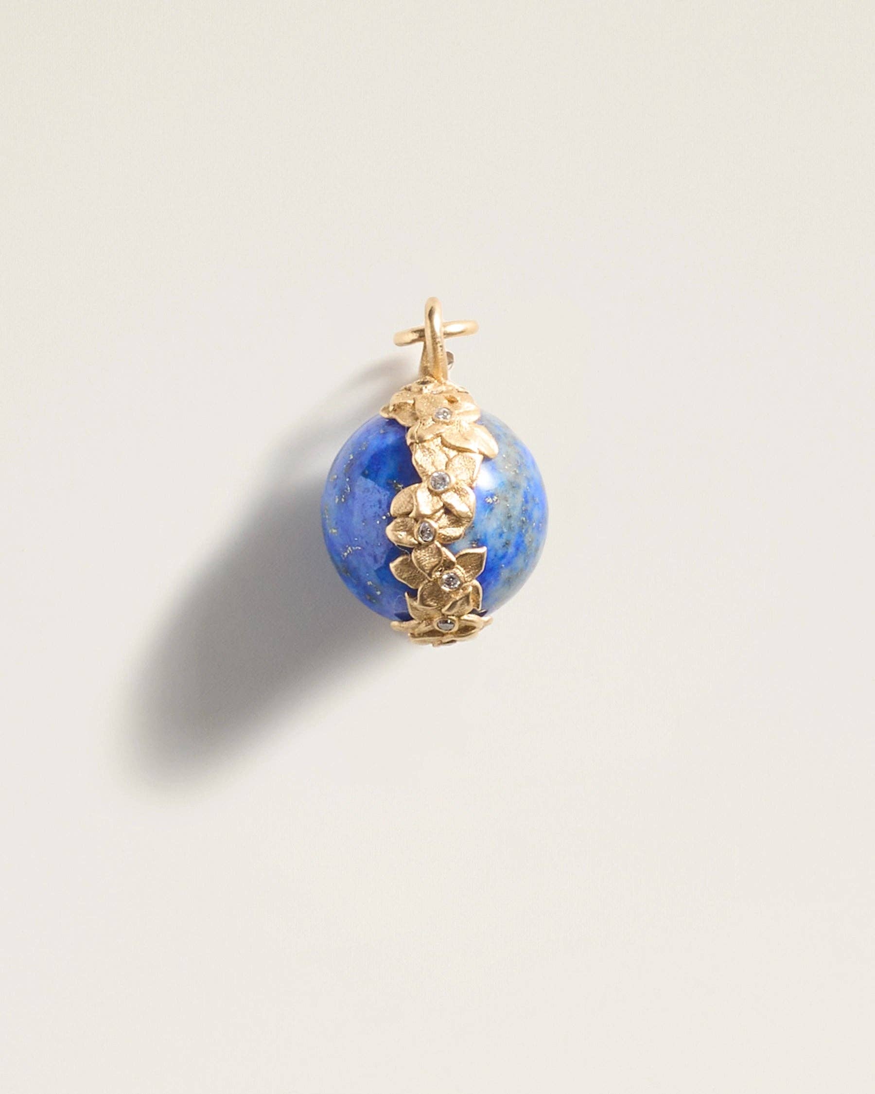Garden Pendant in Lapis Lazuli + 14k Rope Chain