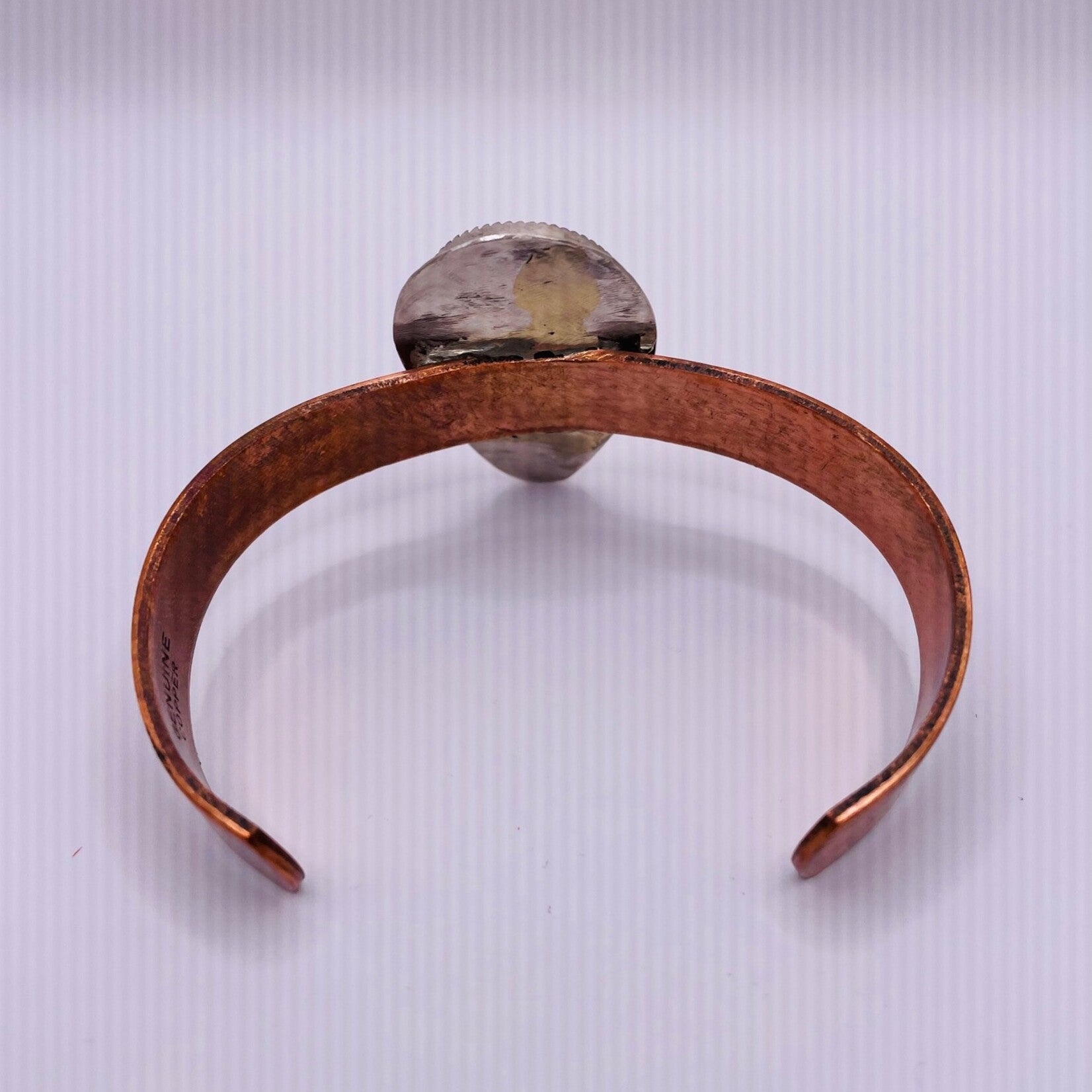 Bubblebee jasper and copper cuff