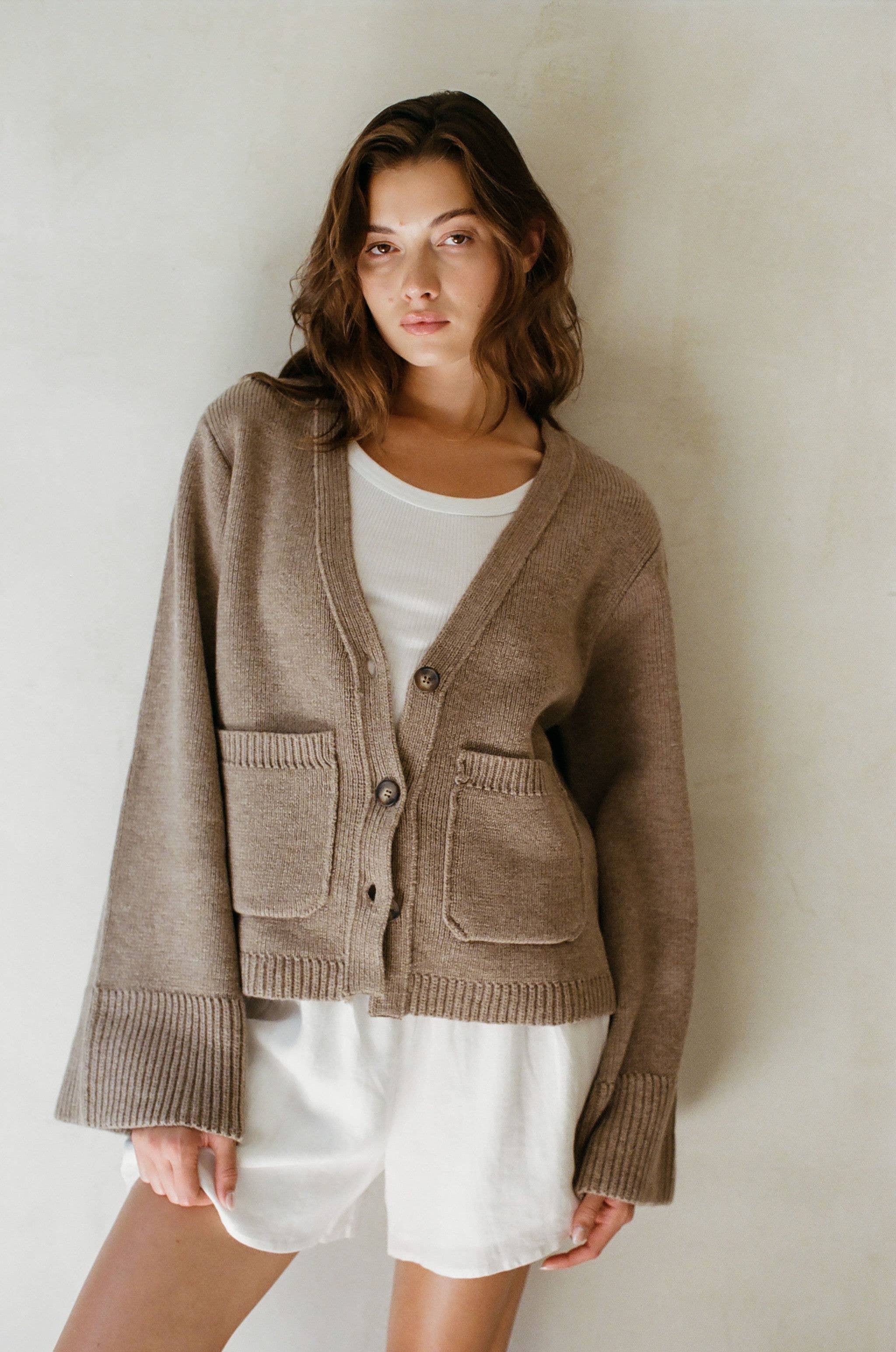 Cashmere & Wool Button Down Cardigan