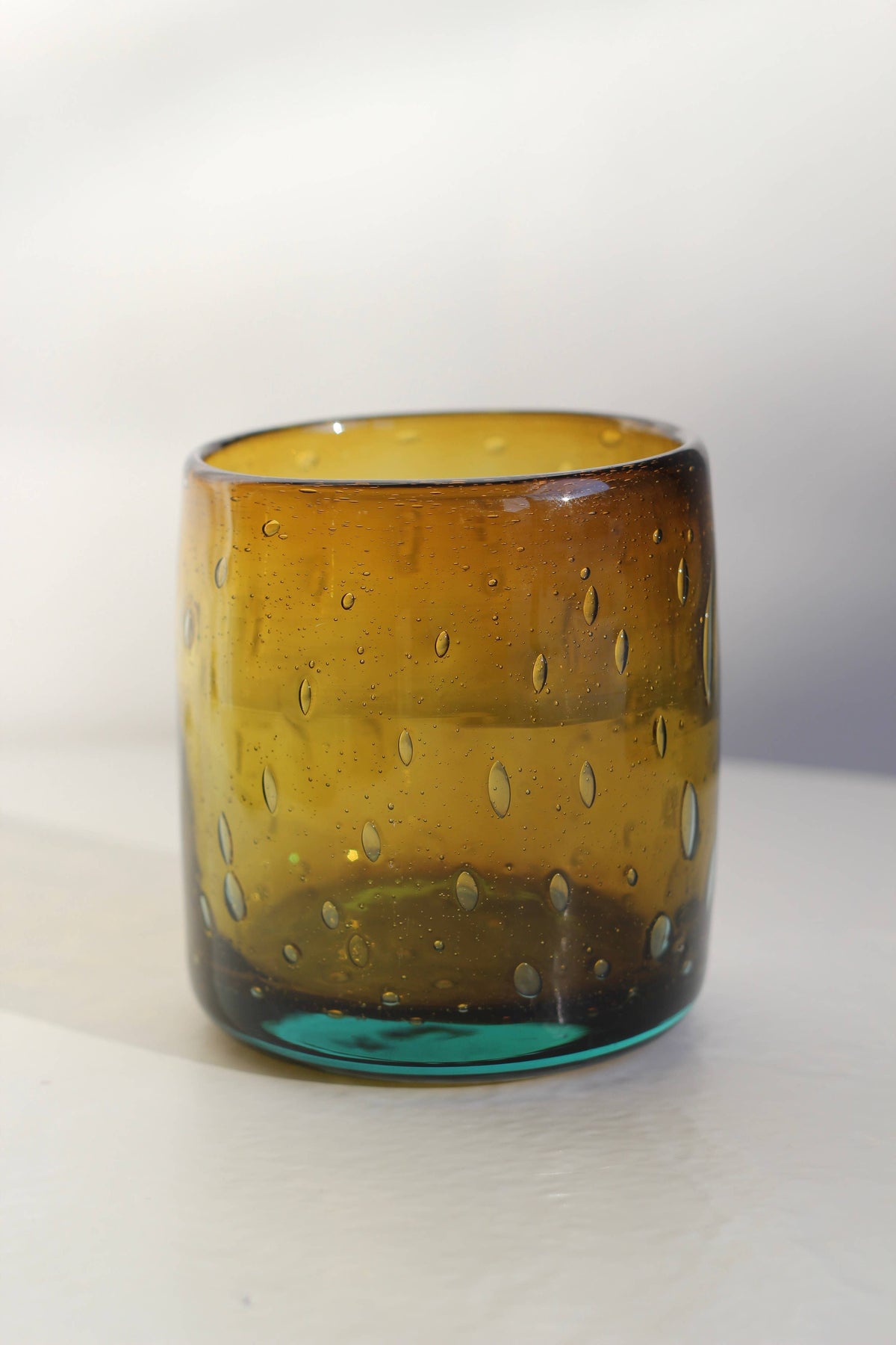 Handblown Bubble Rocks Glass