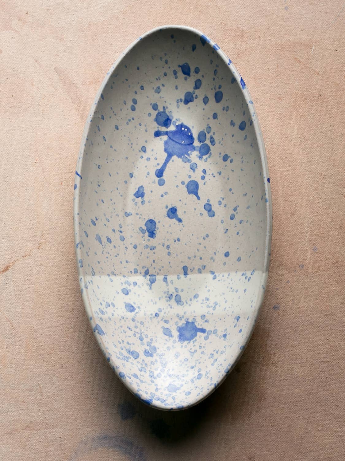 Royal Splash & Speckle Oval Serving Dish