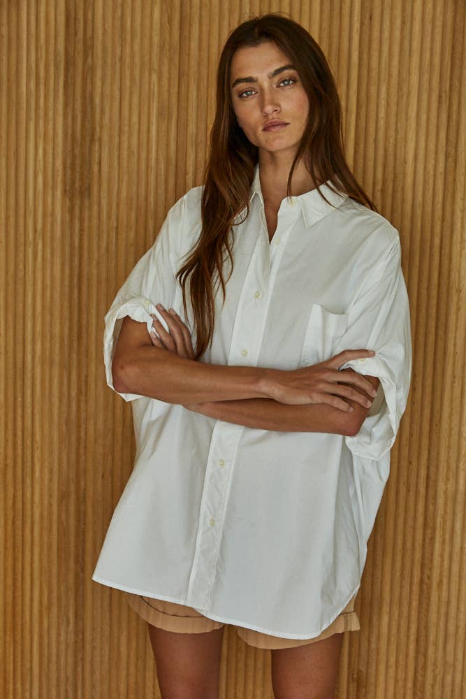 Oversized Classic White Shirt