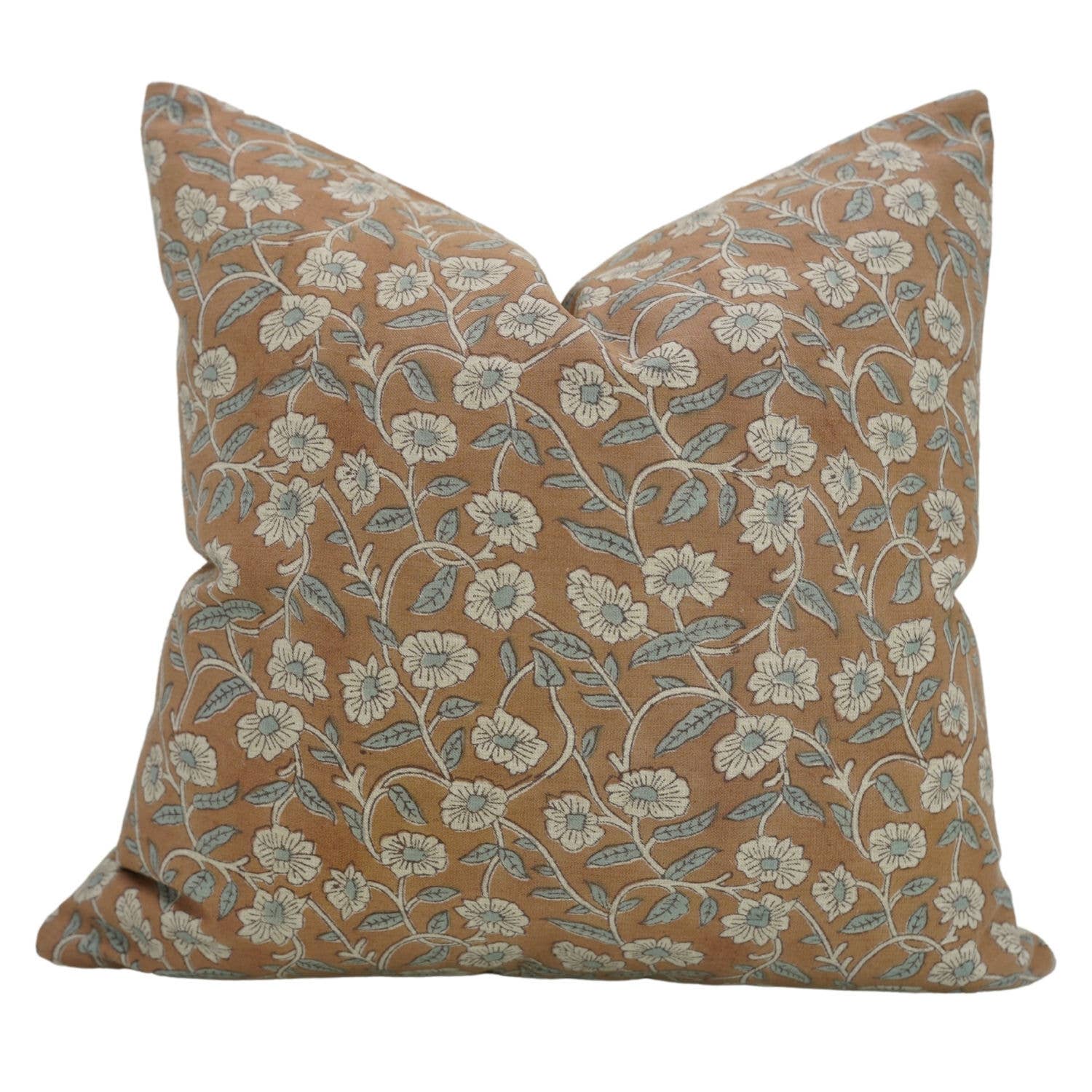Haridwar Block Print Linen Pillow | 14x14