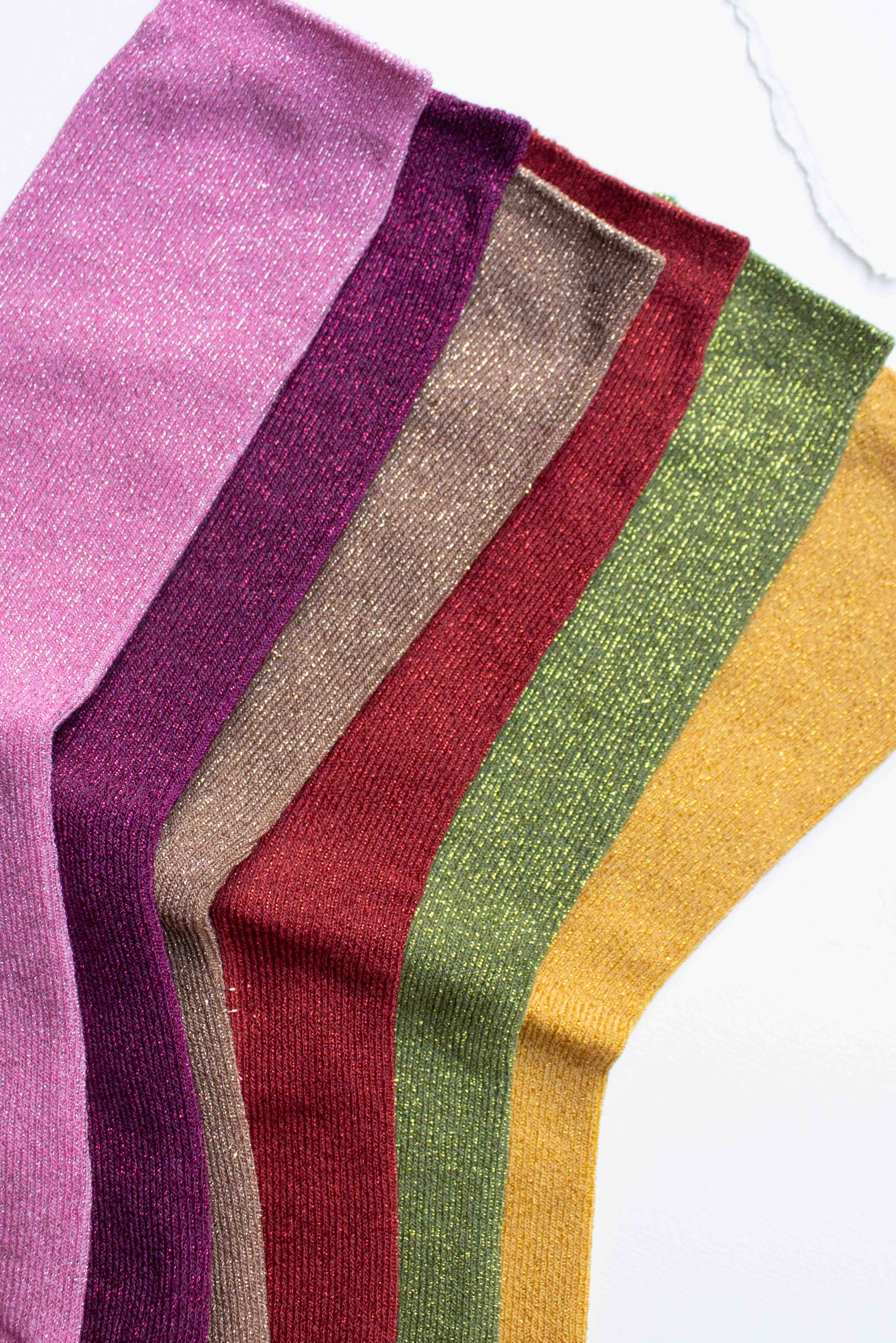 Pop of Color Glitter Socks