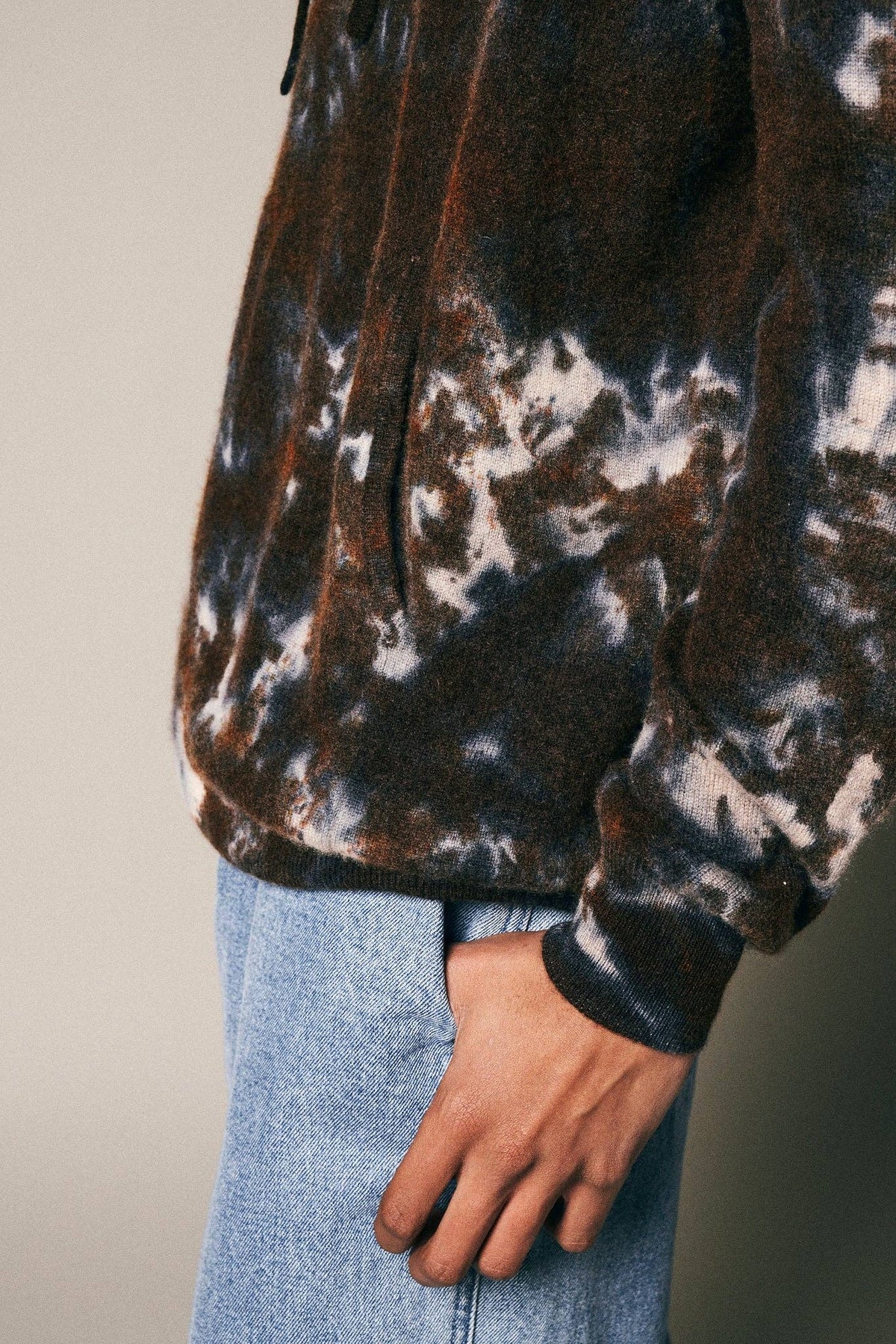 Hand-Painted & Dyed Cashmere Hoodie by Riverside Tool & Dye