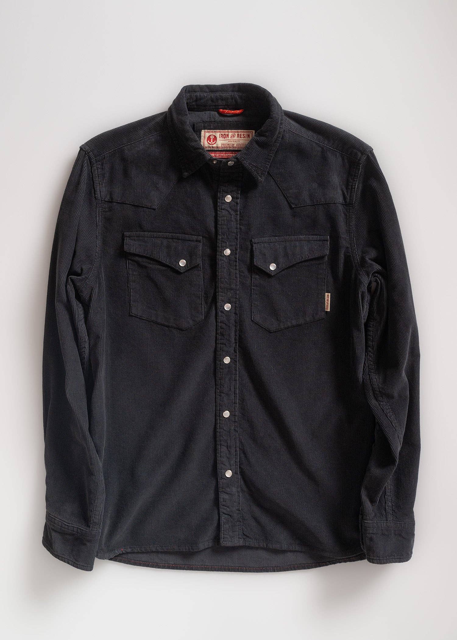 Corduroy Ojai Shirt in Charcoal by Iron & Resin
