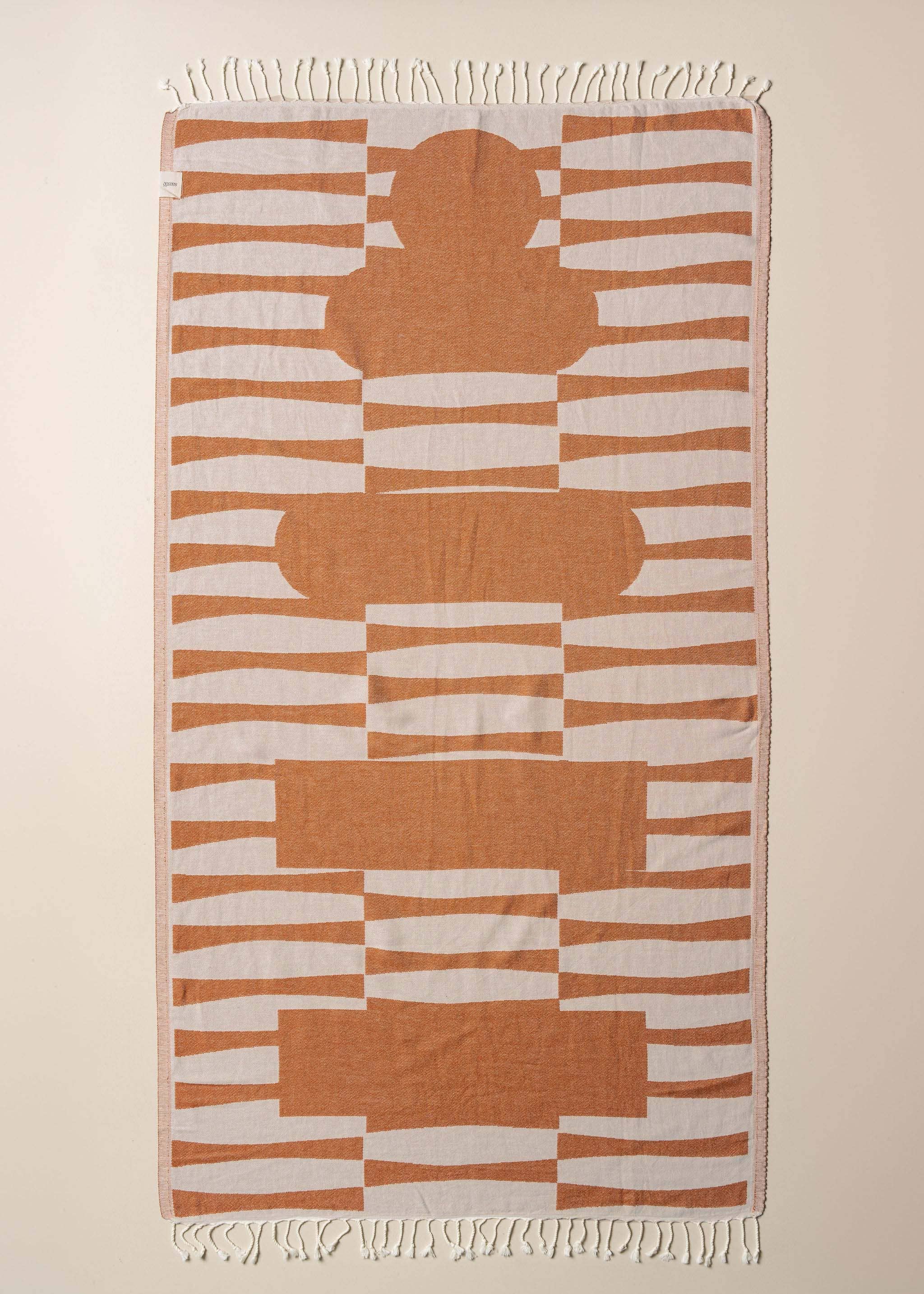 Totem Turkish Beach Towel | Terracotta