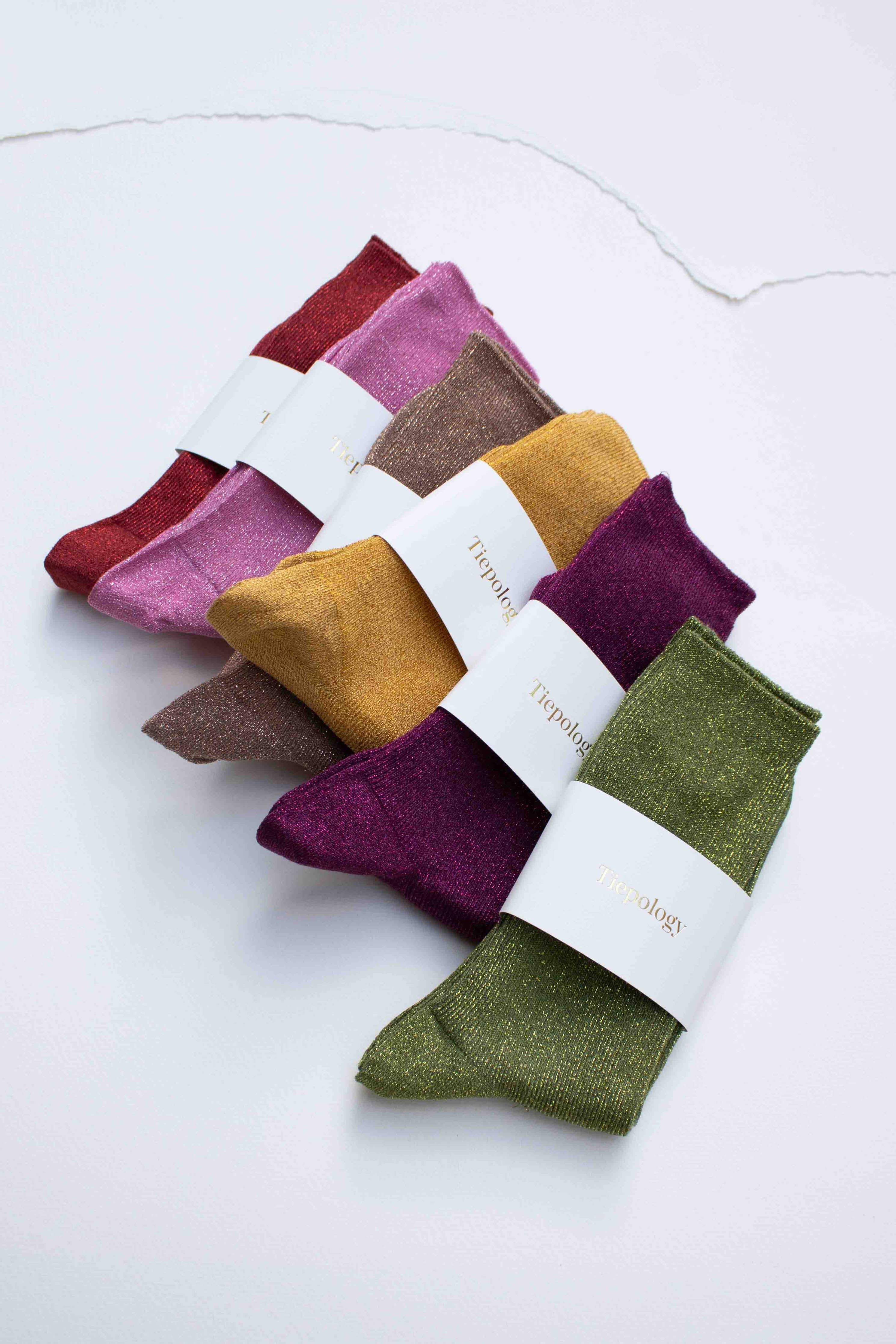 Pop of Color Glitter Socks