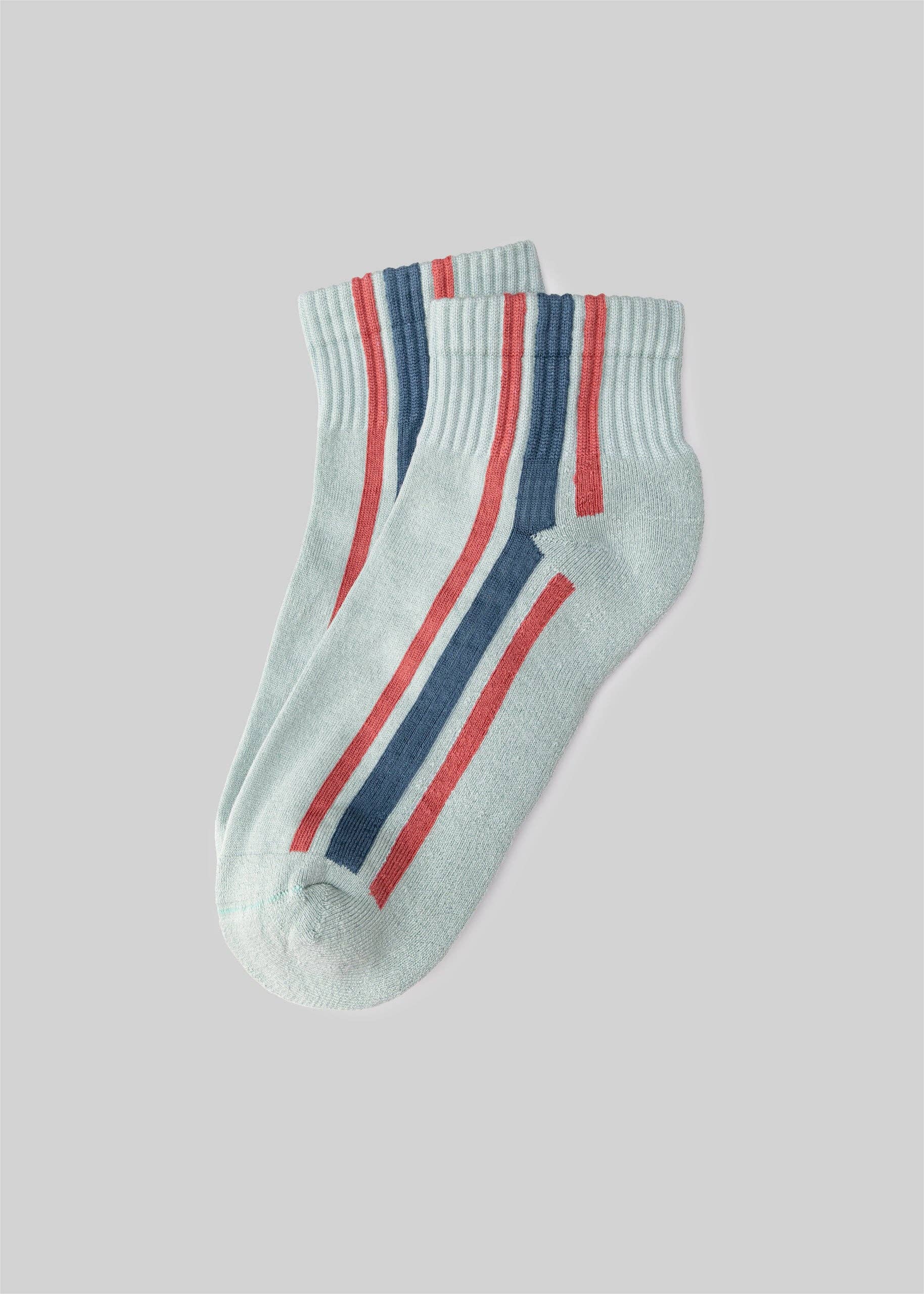 Vertical Stripe Quarter Crew