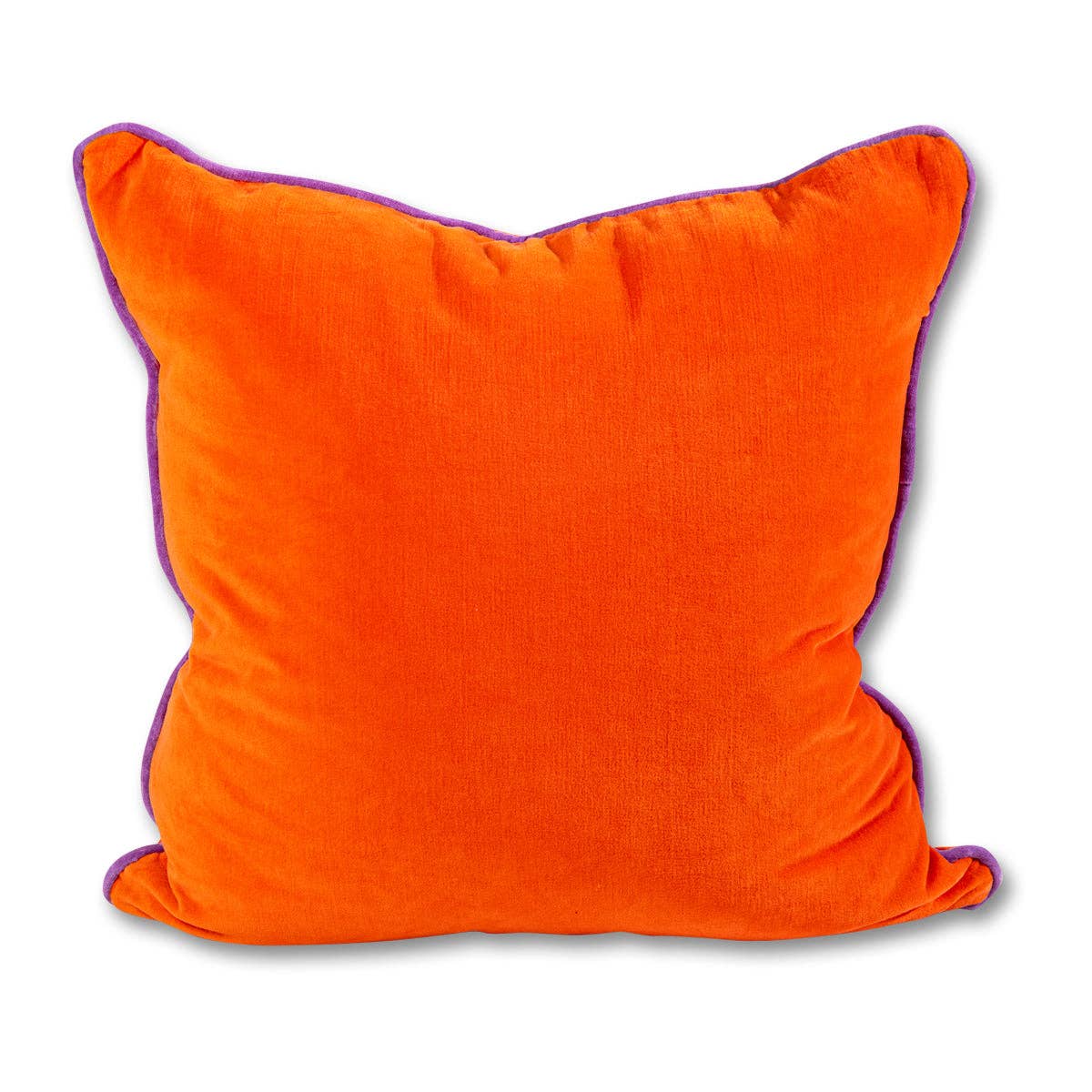 Charliss Velvet Pillow | Orange + Lilac
