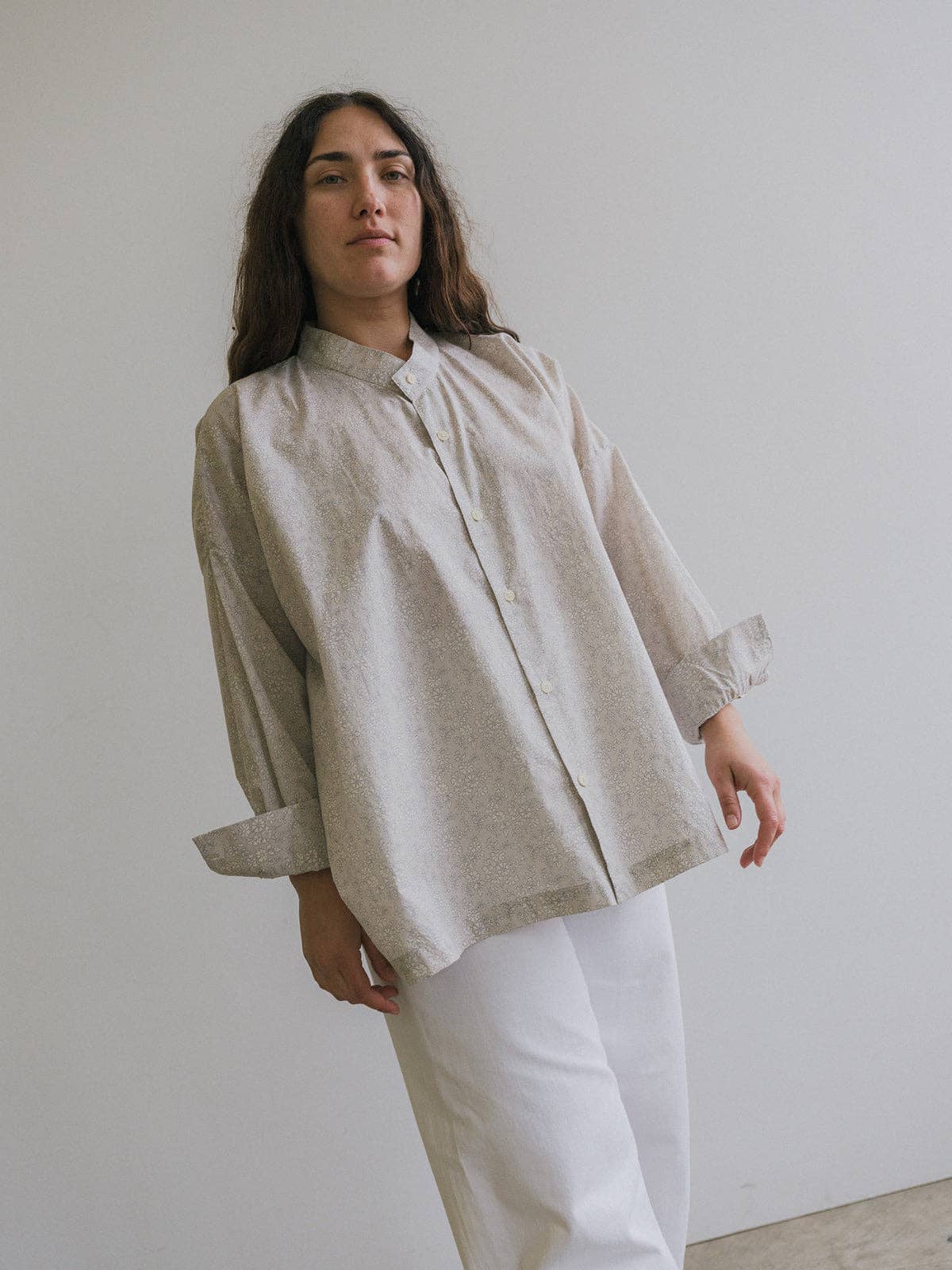 Folly Shirt | Liberty of London Print Capel Grey